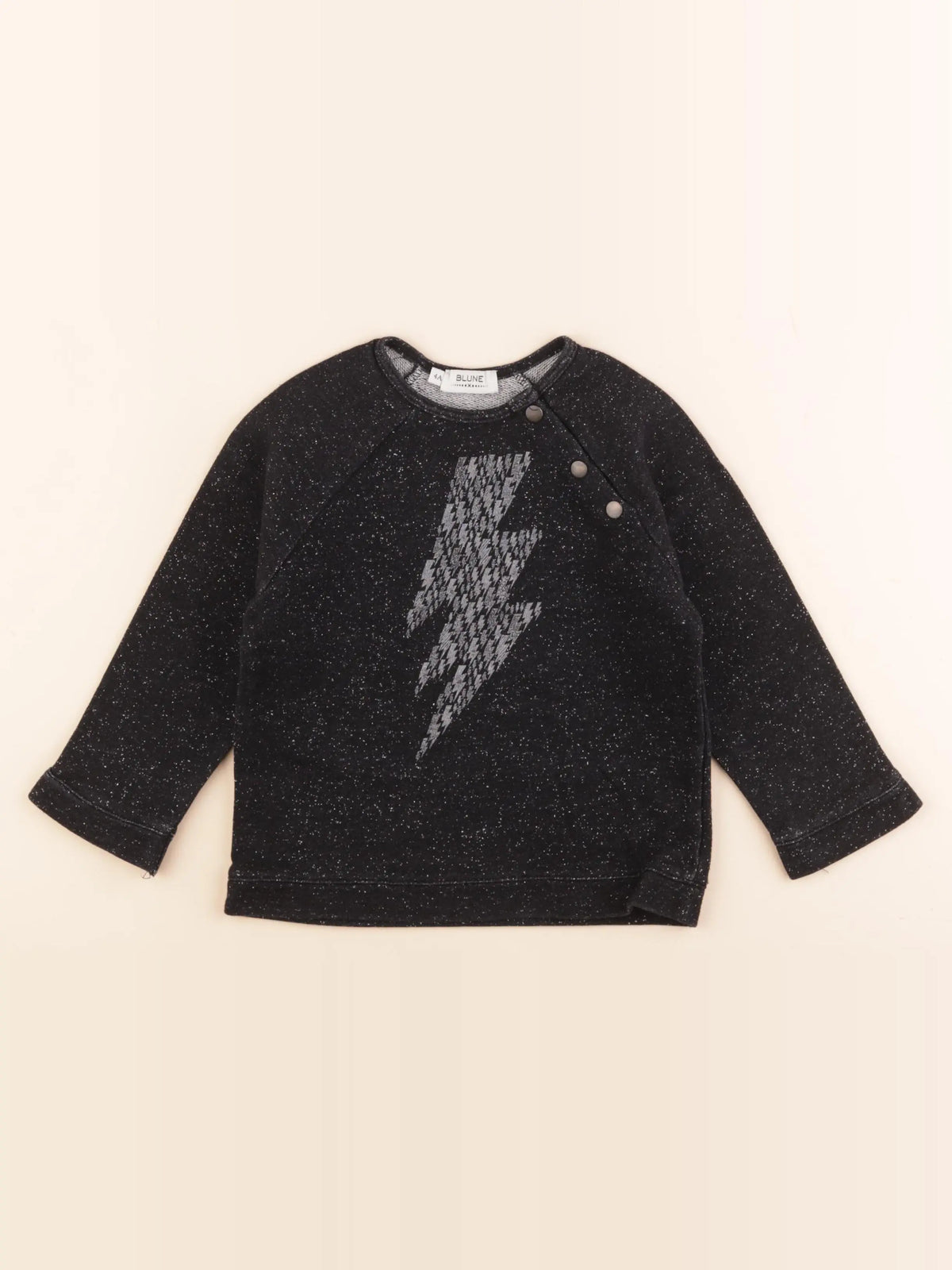 Blune - sweat noir, argent - 4 ans