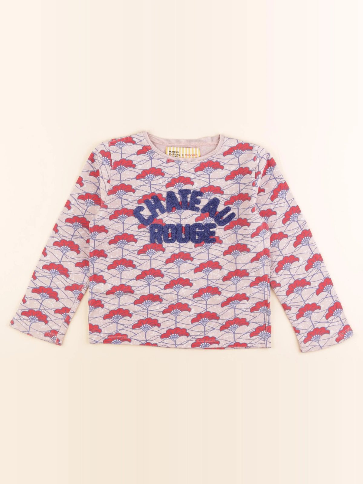 Monoprix - sweat rose - 5/6 ans