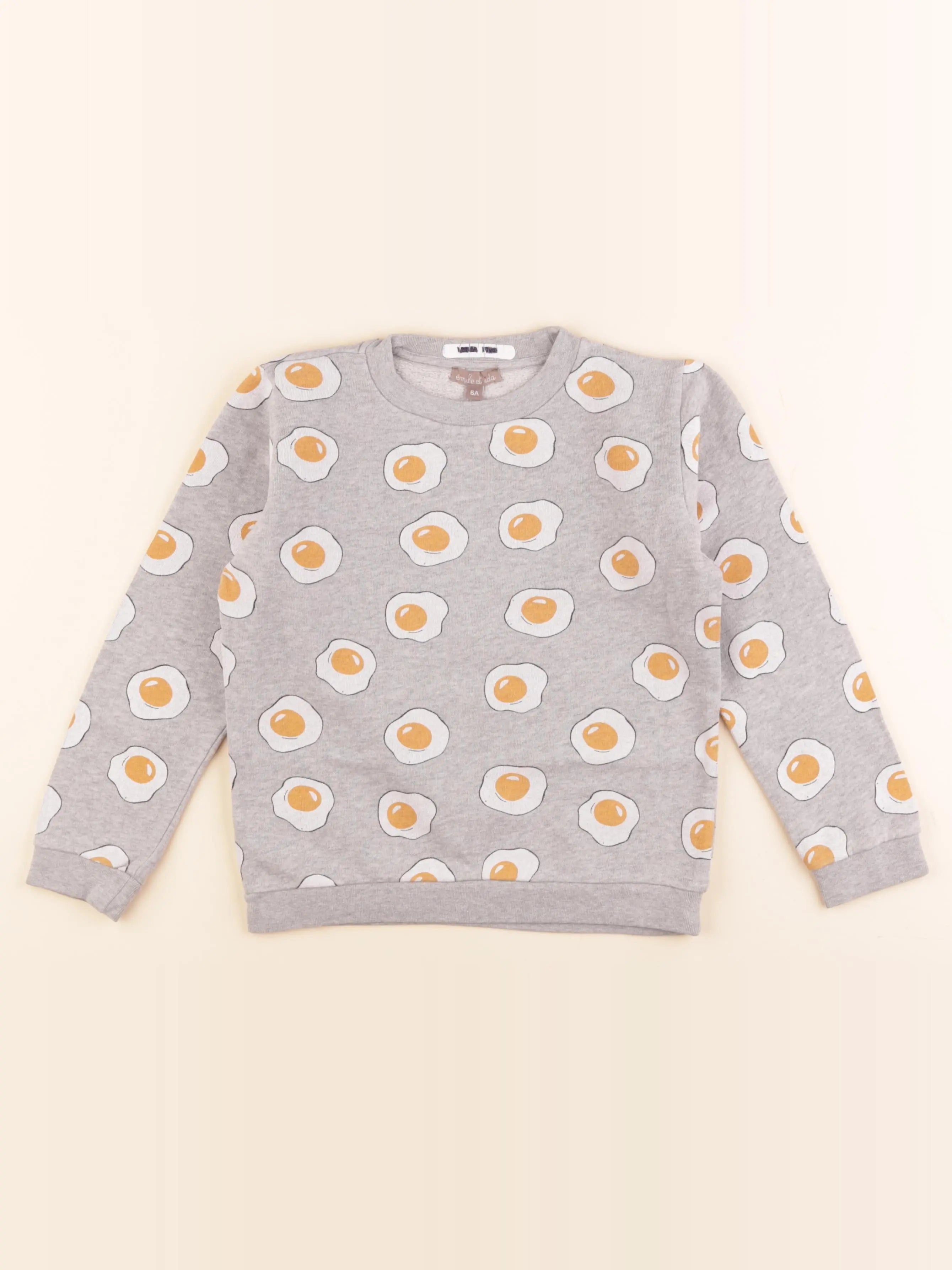 Emile et Ida - sweat gris - 6 ans