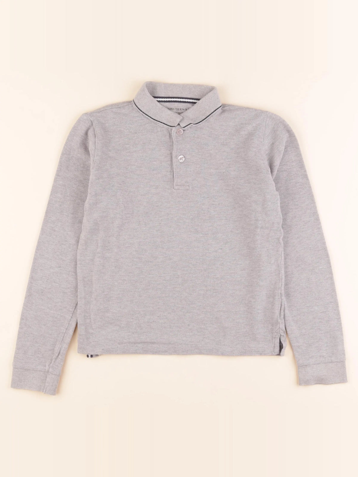 Monoprix - polo gris - 10 ans