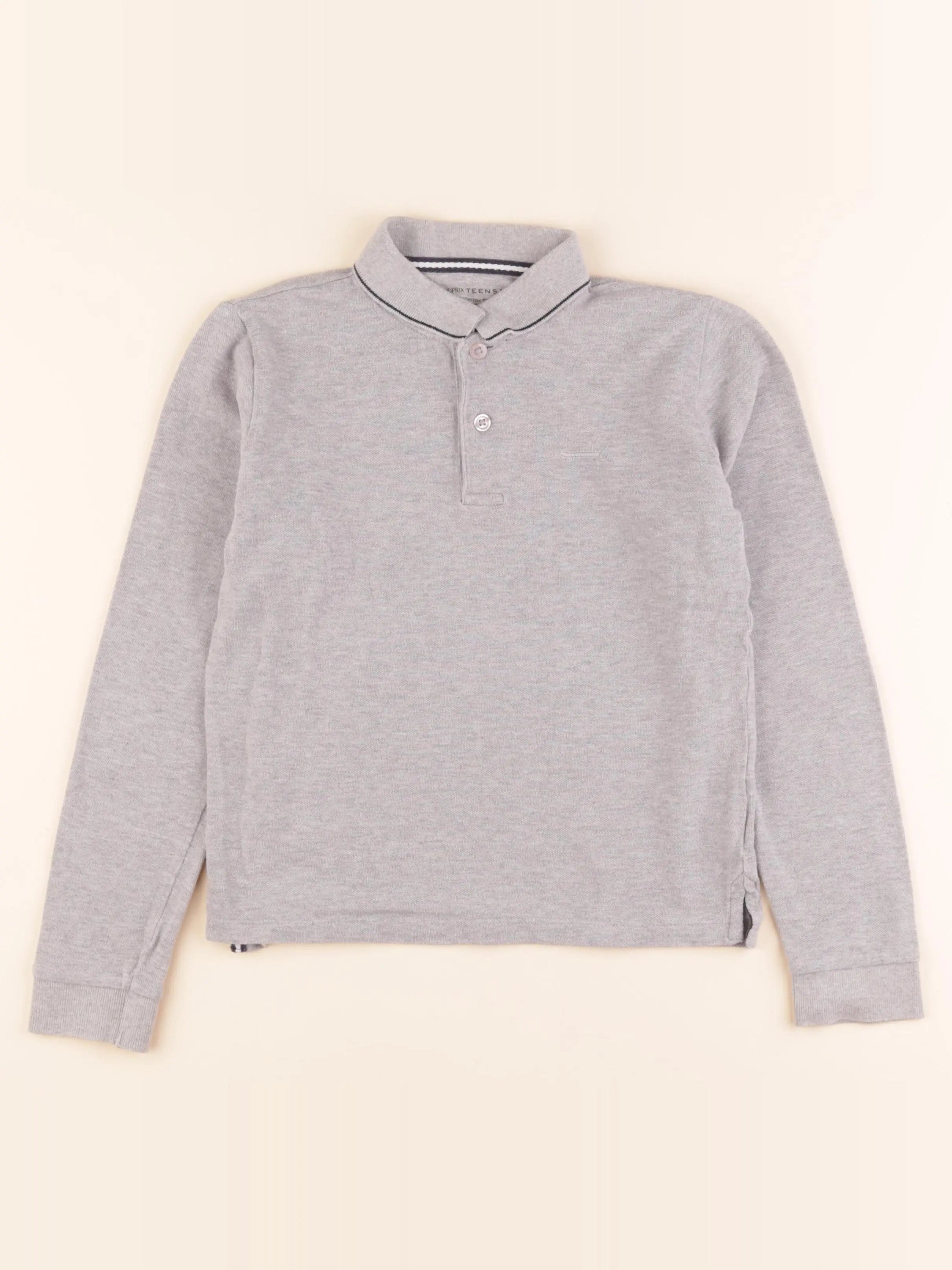 Monoprix - polo gris - 10 ans