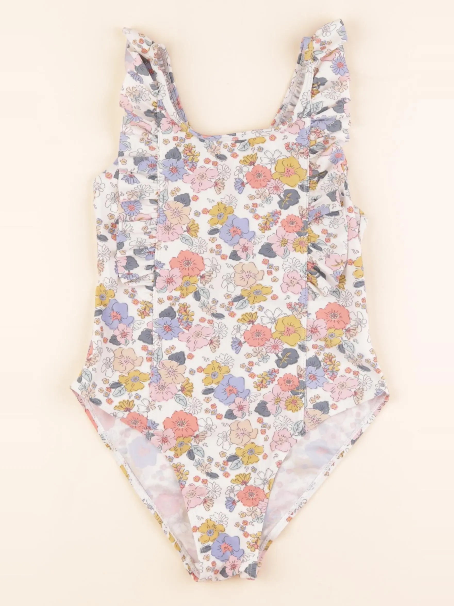 Vertbaudet - maillot de bain beige - 10 ans