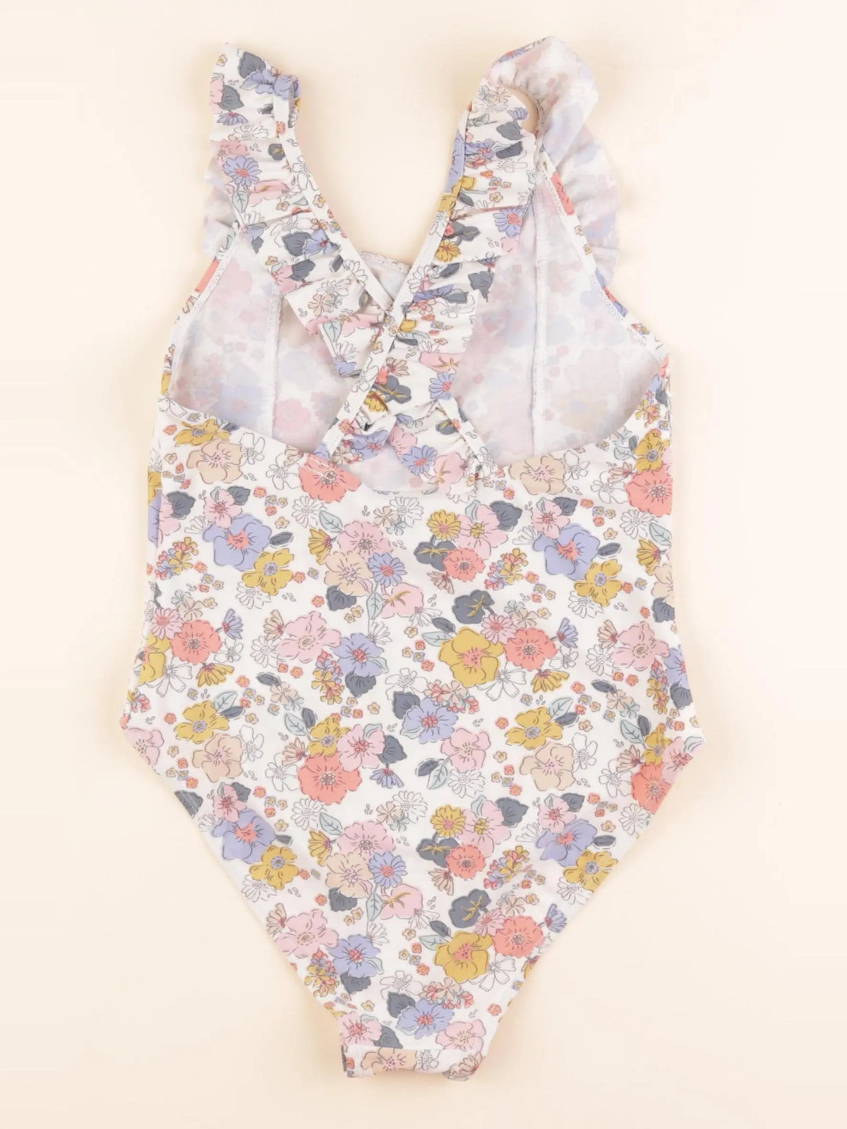 Vertbaudet - maillot de bain beige - 10 ans