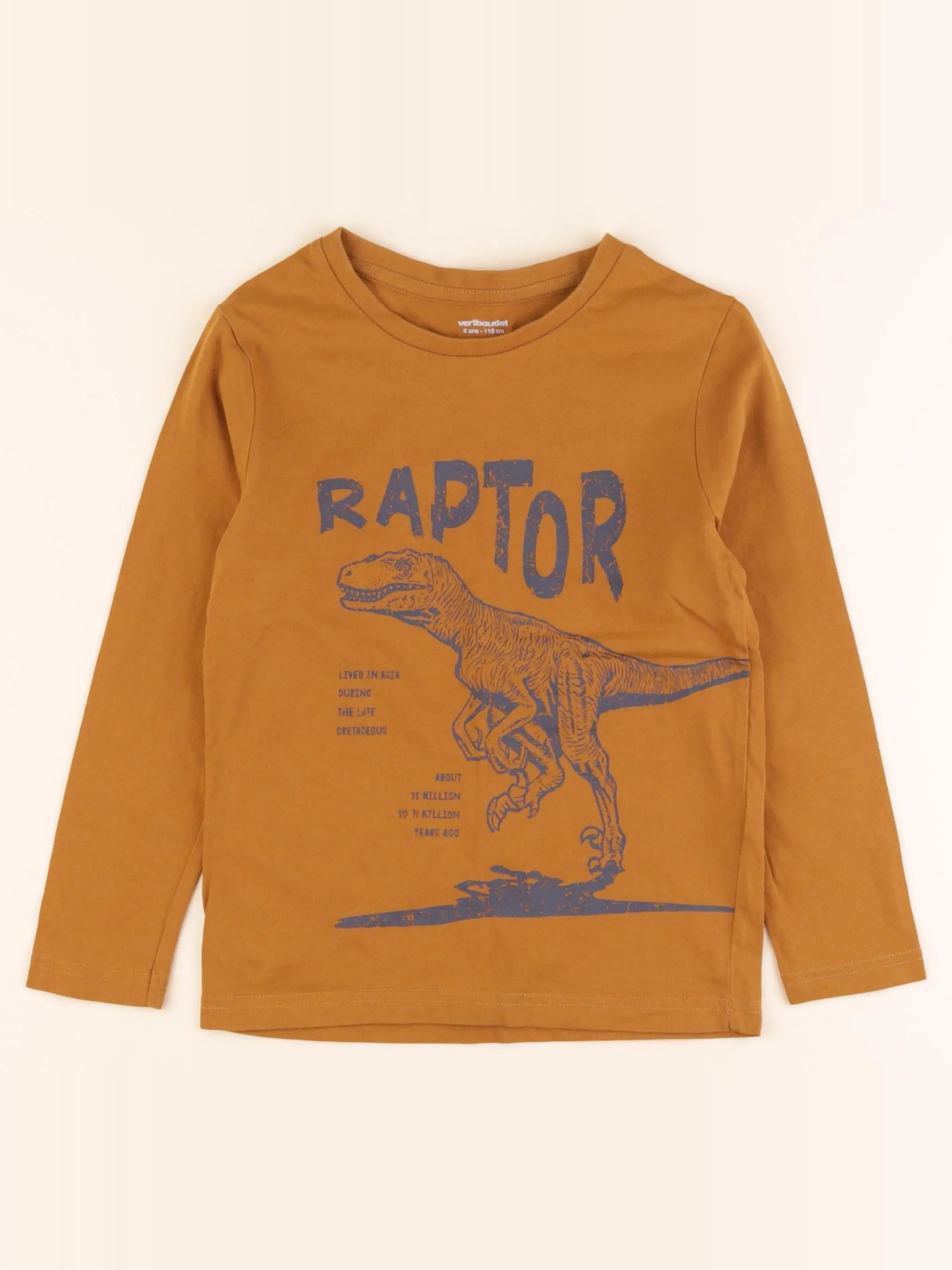 Vertbaudet - tee-shirt marron - 6 ans