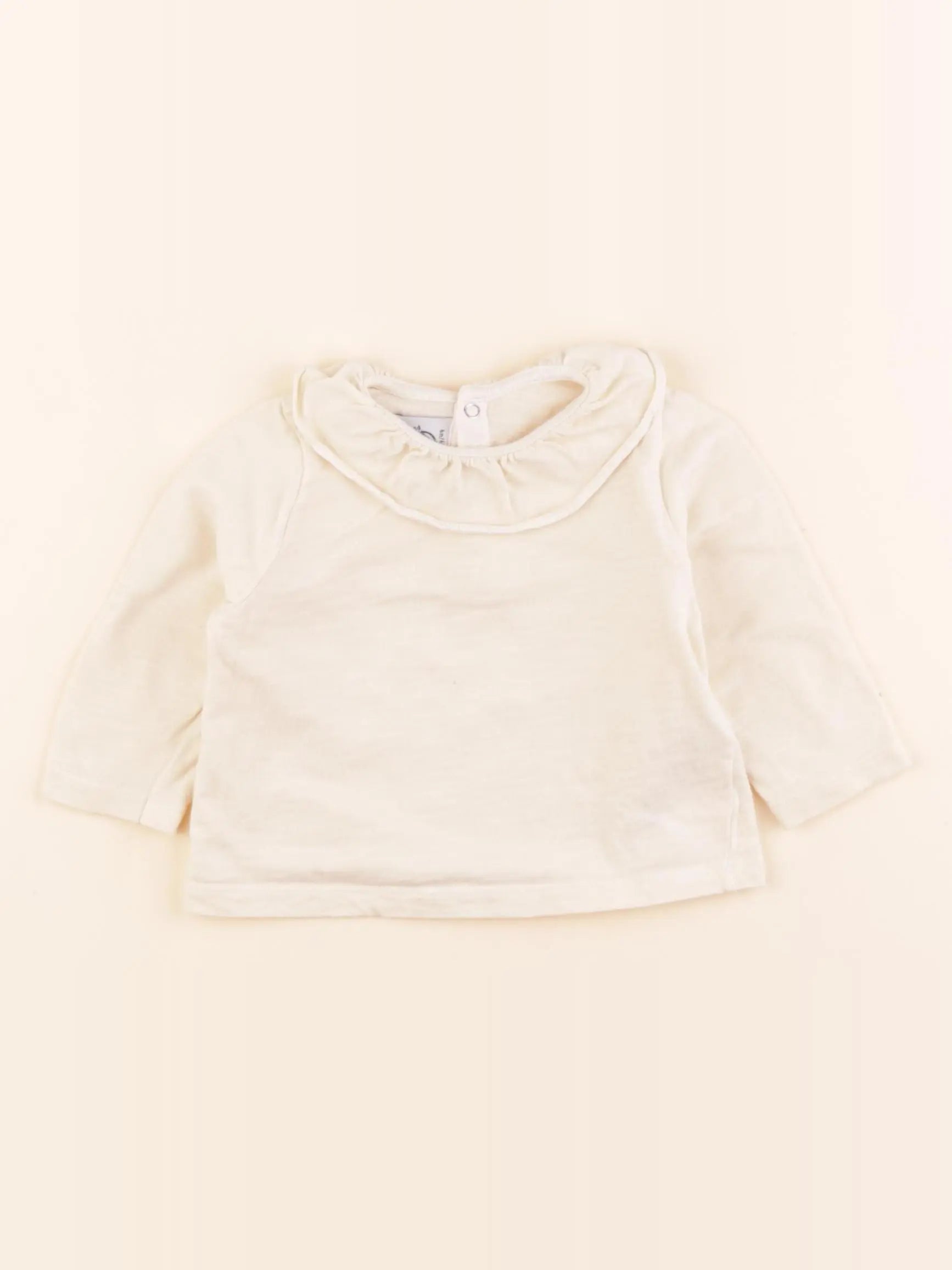 Petit Bateau - tee-shirt beige - 6 mois