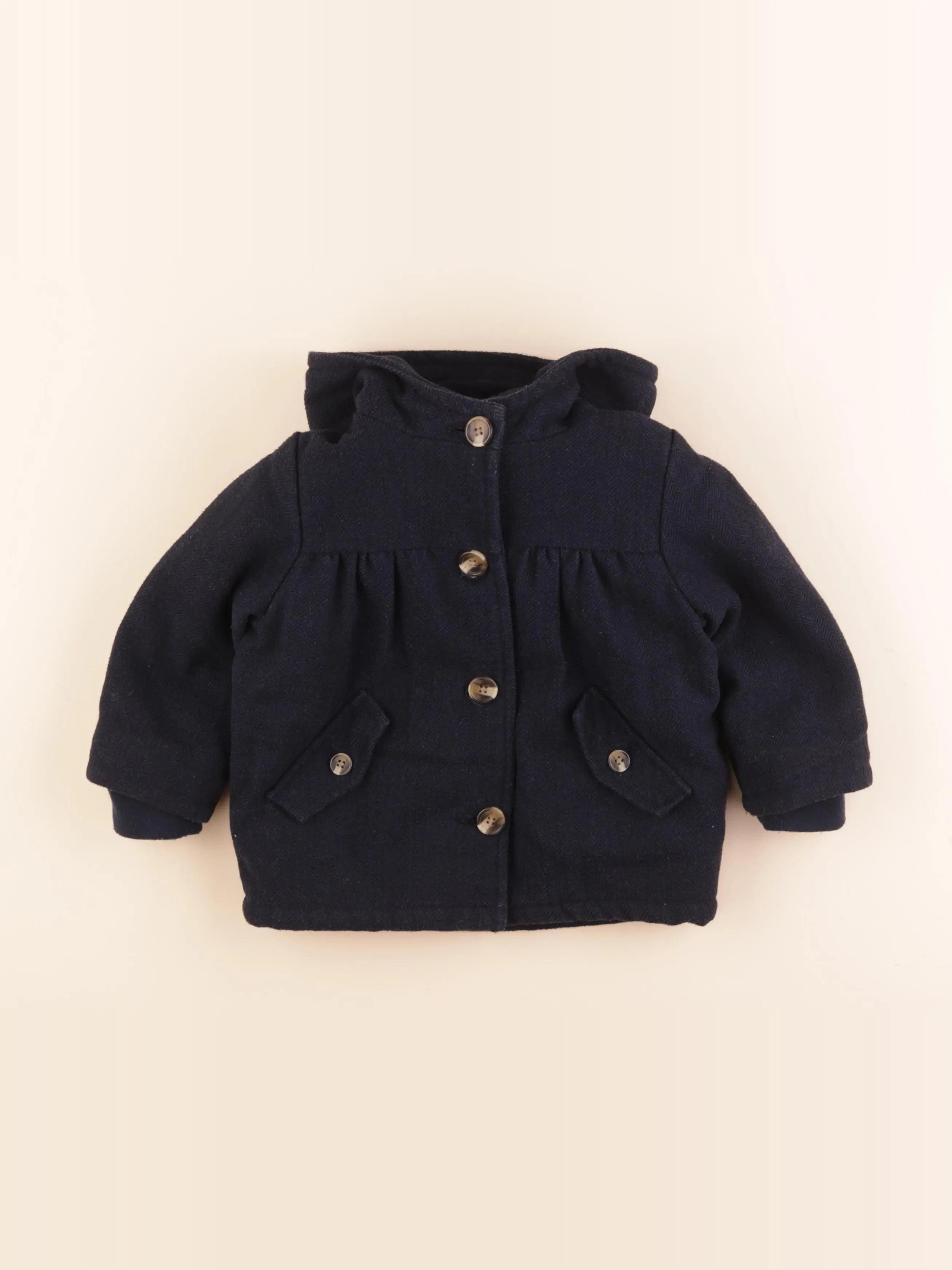 La Redoute - manteau bleu - 18 mois