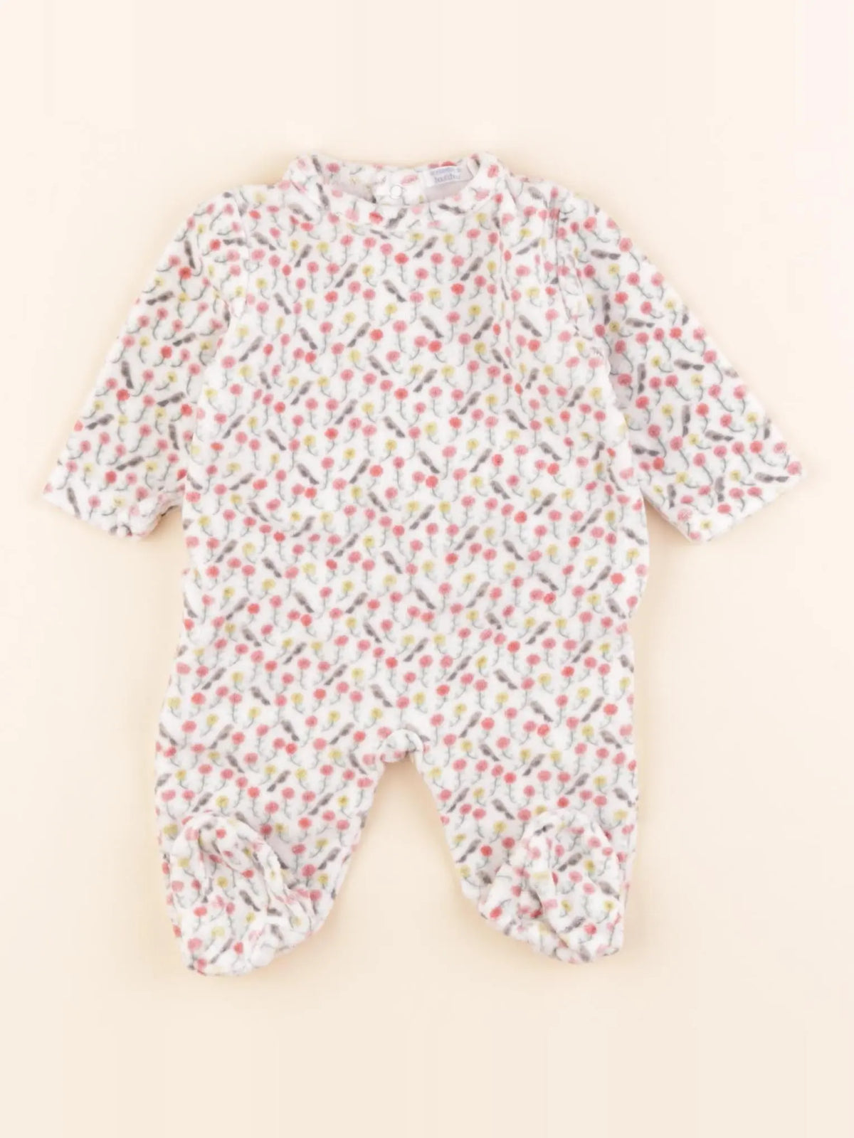 Boutchou - pyjama velours multicolore - 1 mois