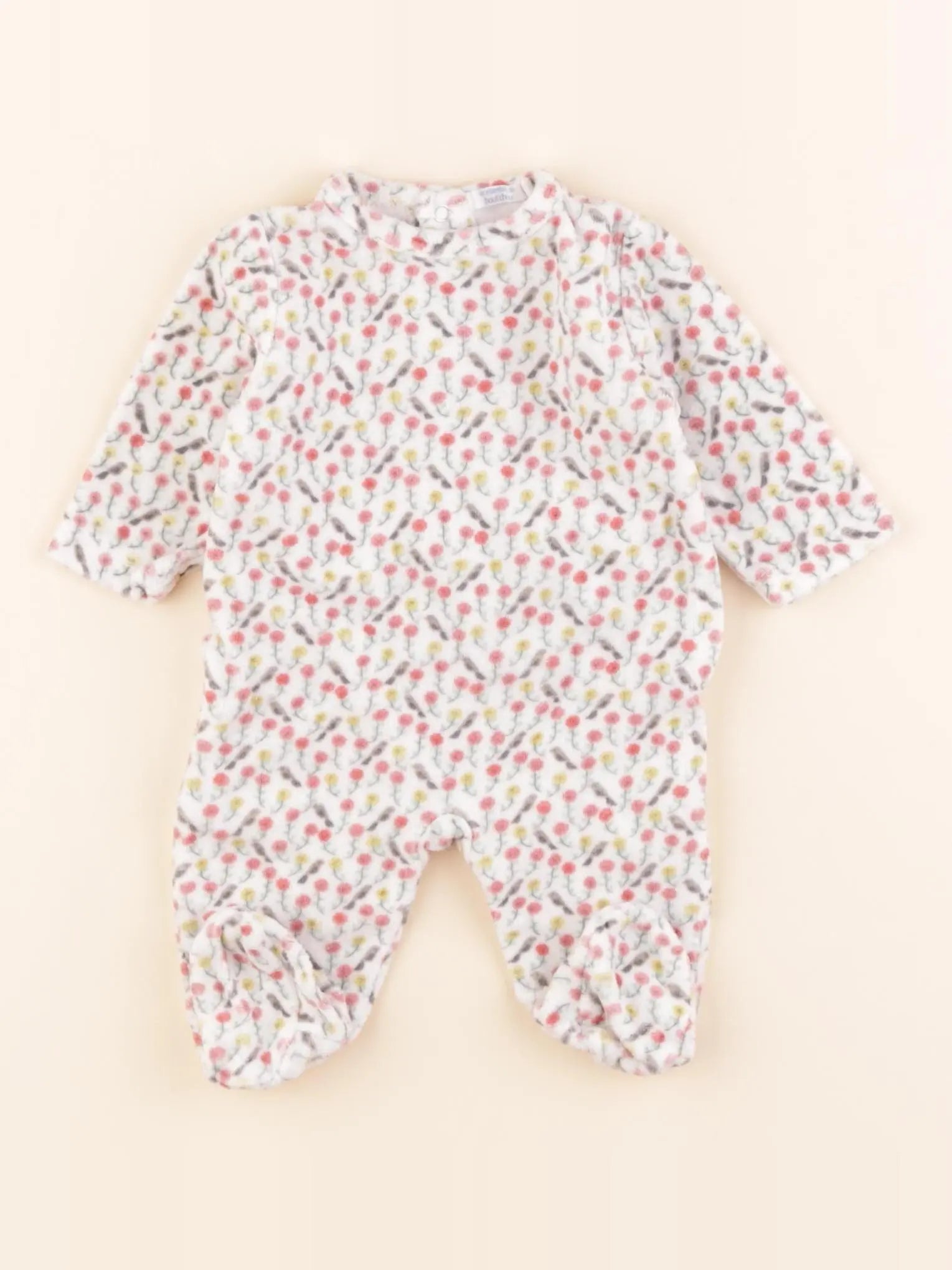 Boutchou - pyjama velours multicolore - 1 mois