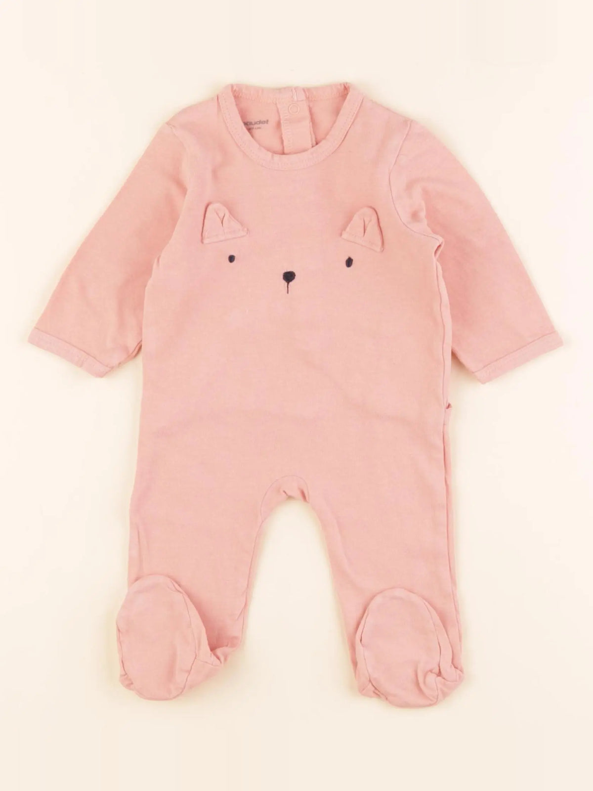Vertbaudet - pyjama coton rose - 3 mois