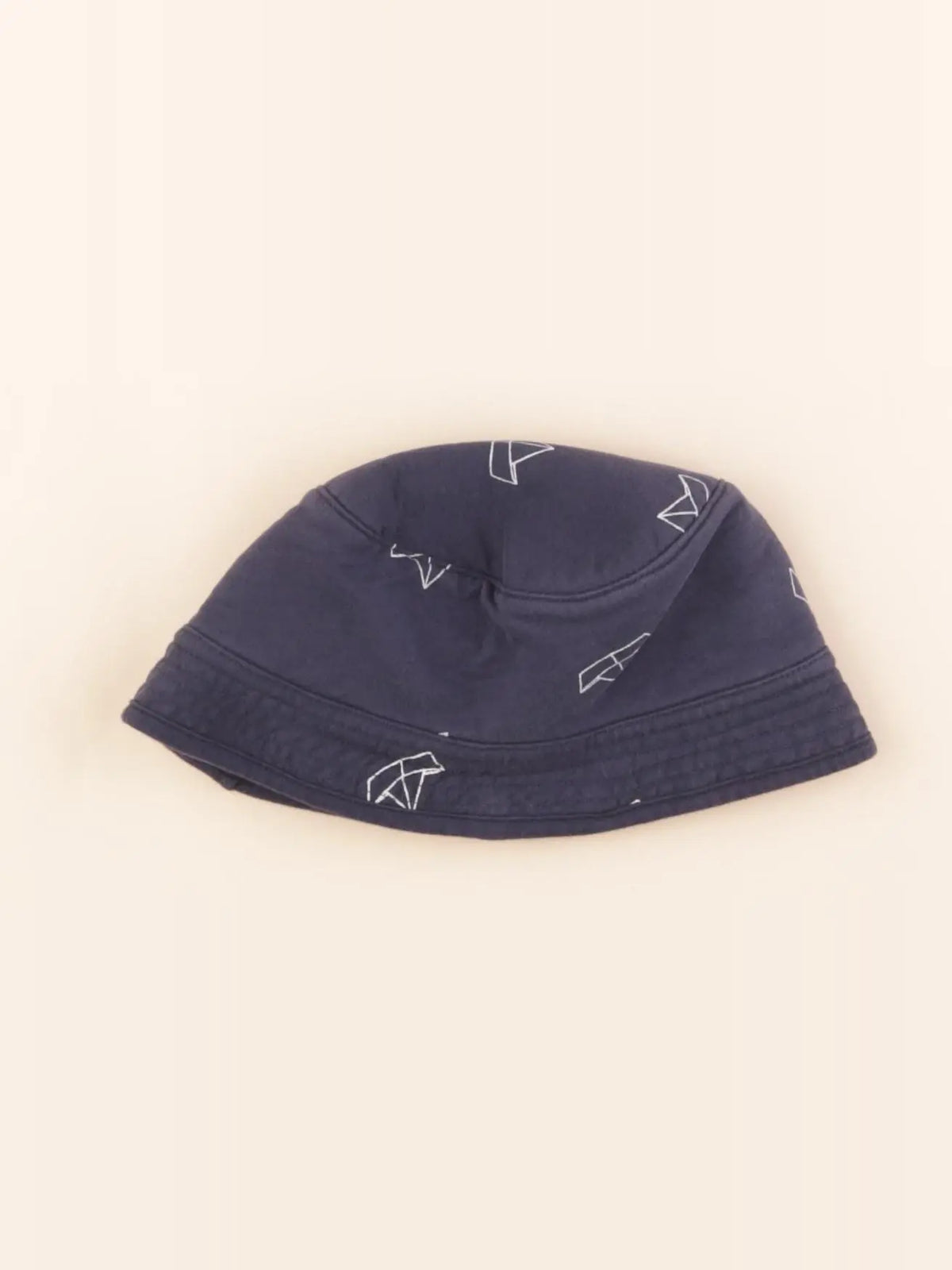 Vertbaudet - chapeau réversible bleu, blanc - 12 mois
