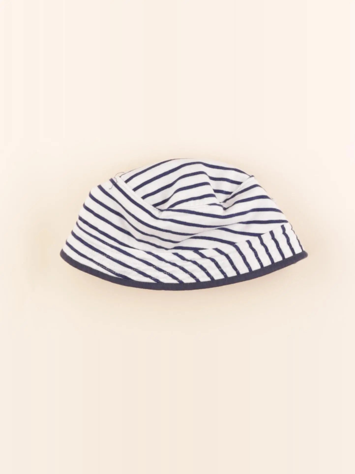 Vertbaudet - chapeau réversible bleu, blanc - 12 mois