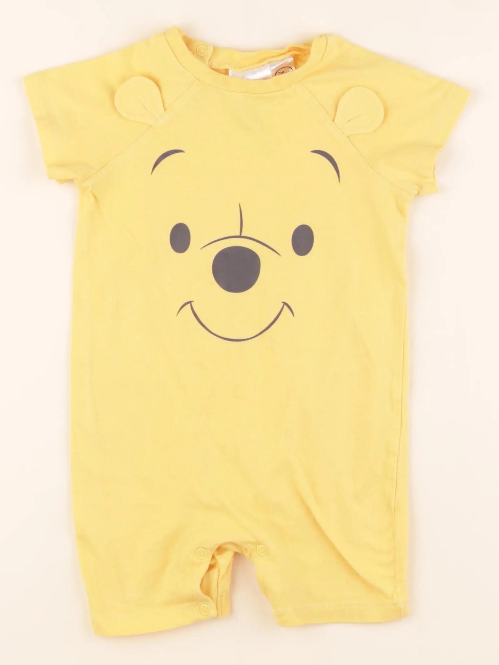 H&M - pyjama coton jaune - 9/12 mois