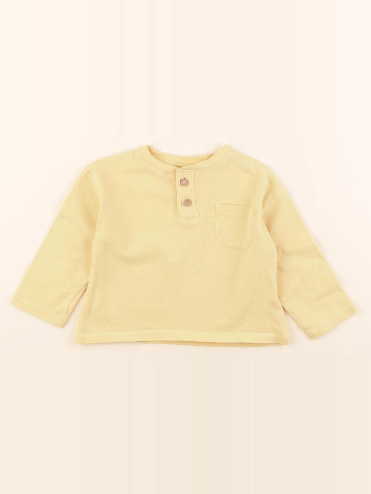 Zara - tee-shirt jaune - 12/18 mois