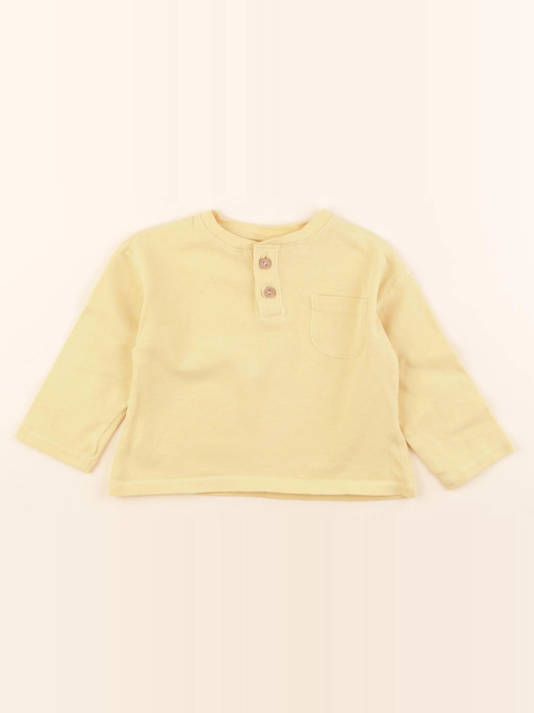 Zara - tee-shirt jaune - 12/18 mois