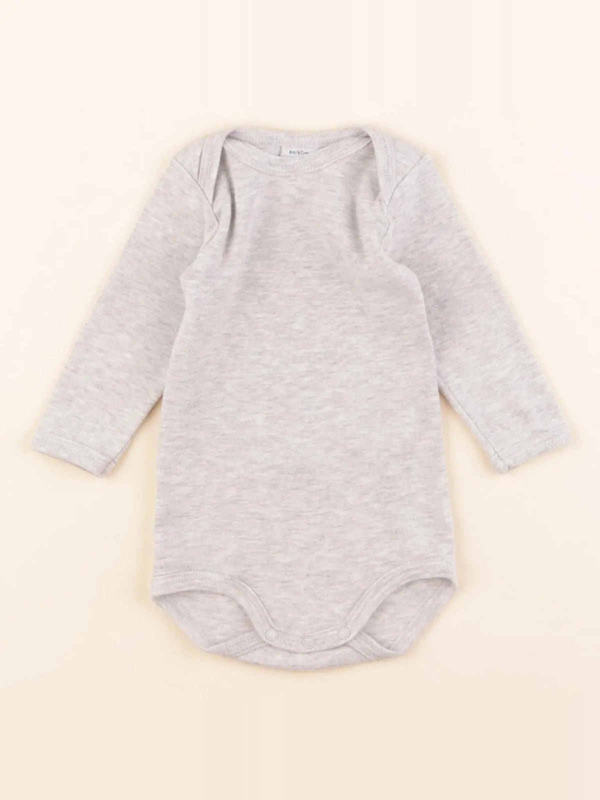 Petit Bateau - body gris - 6 mois