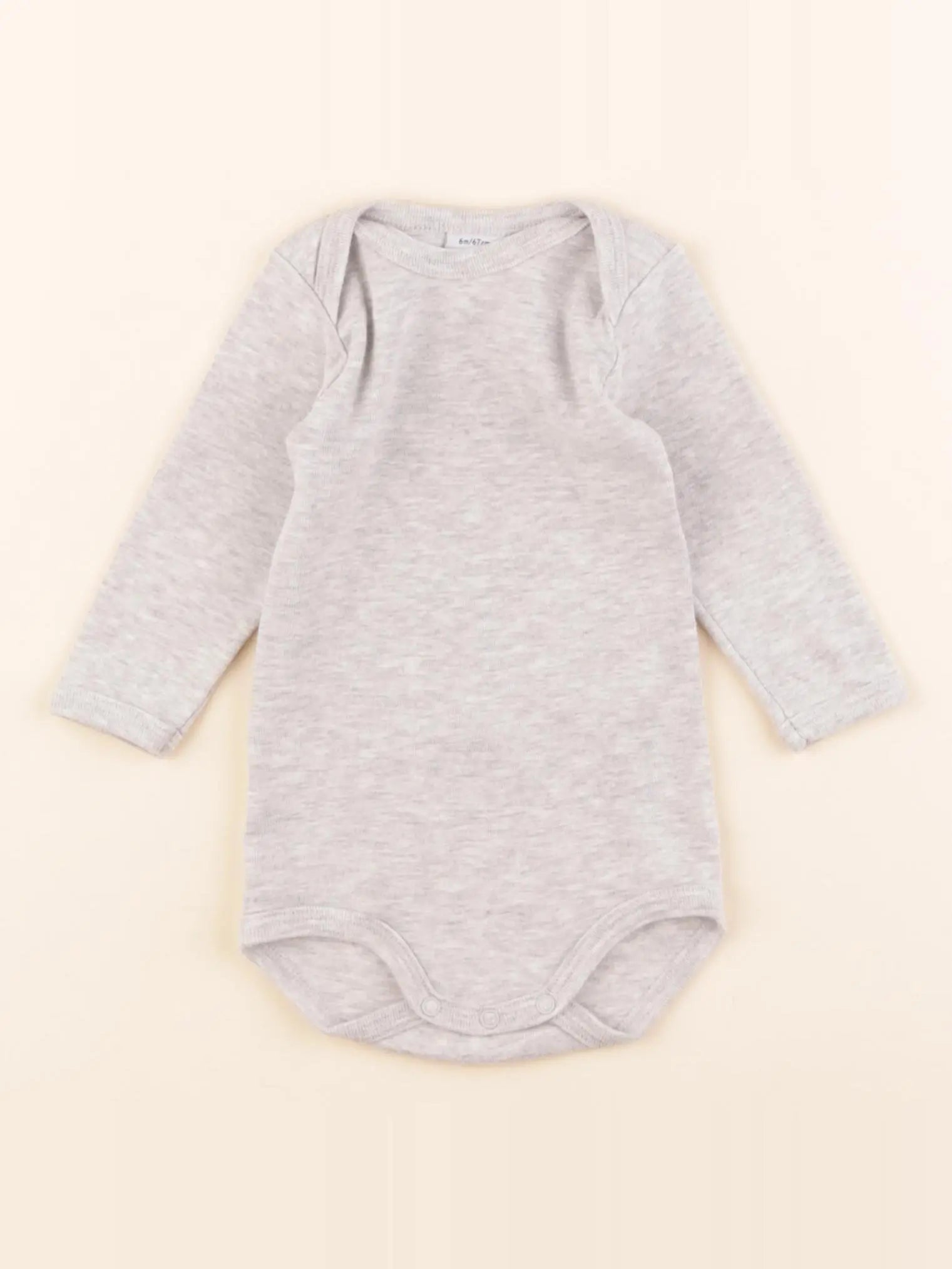 Petit Bateau - body gris - 6 mois