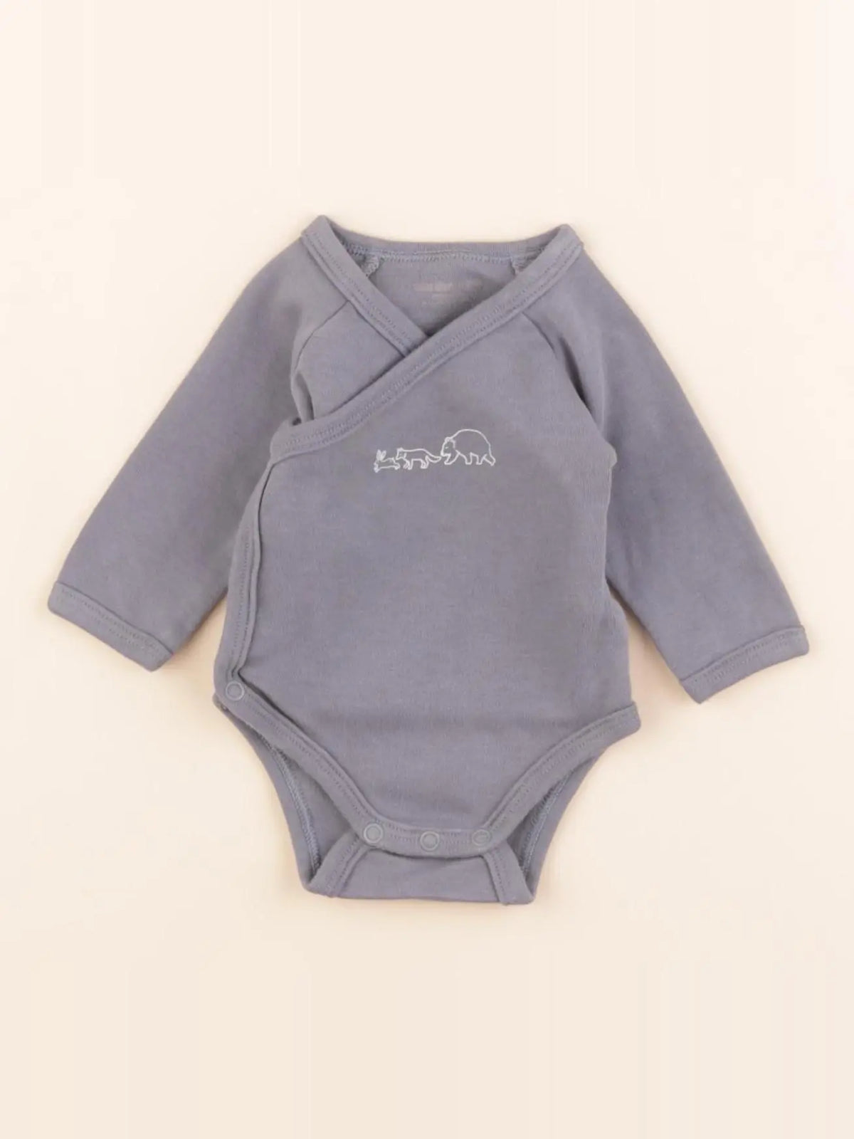 Vertbaudet - body gris - 1 mois