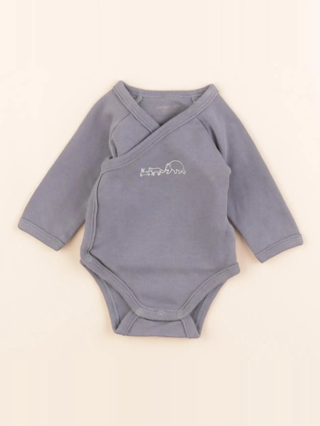 Vertbaudet - body gris - 1 mois