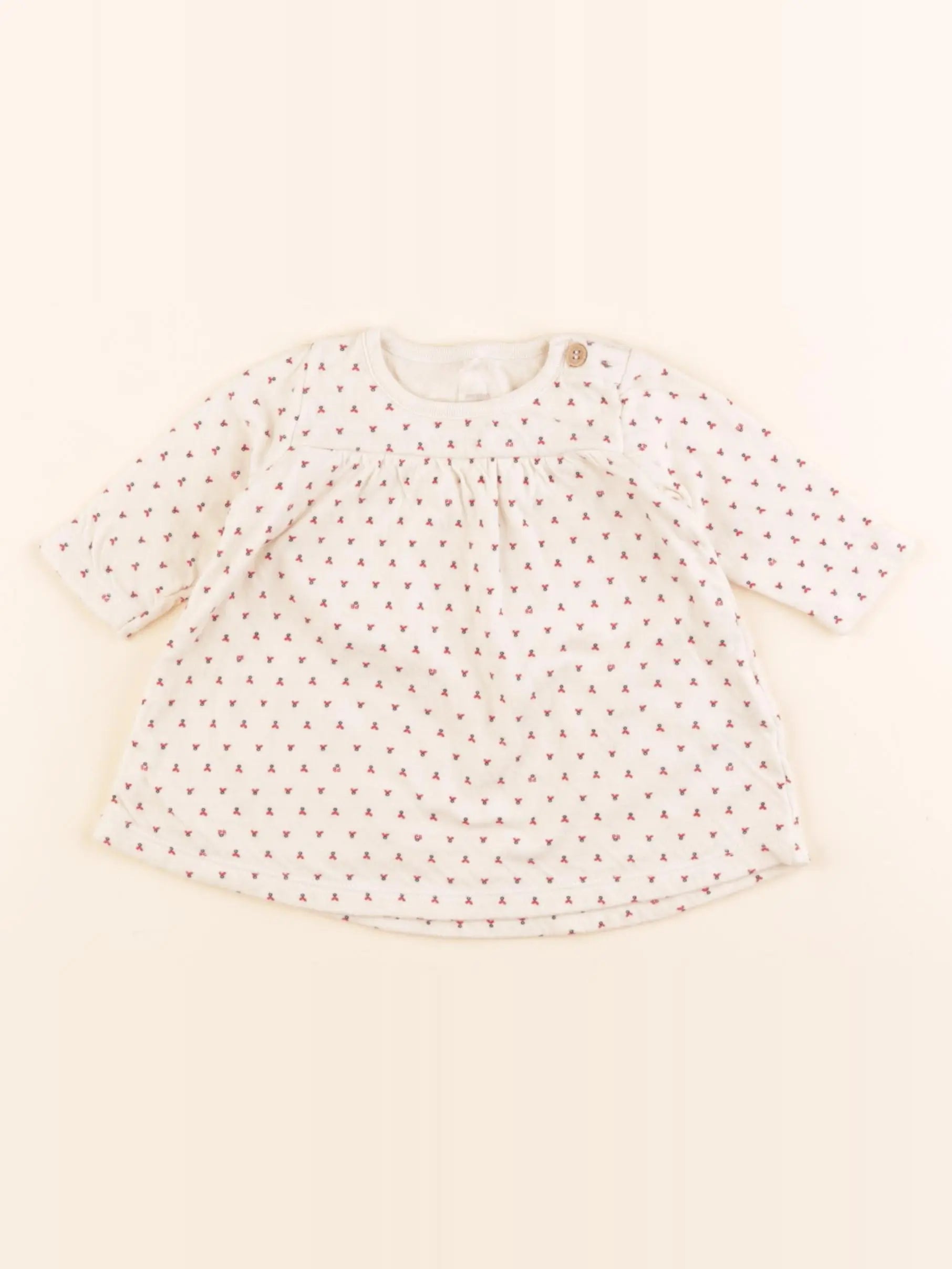 Petit Bateau - robe beige - 3 mois