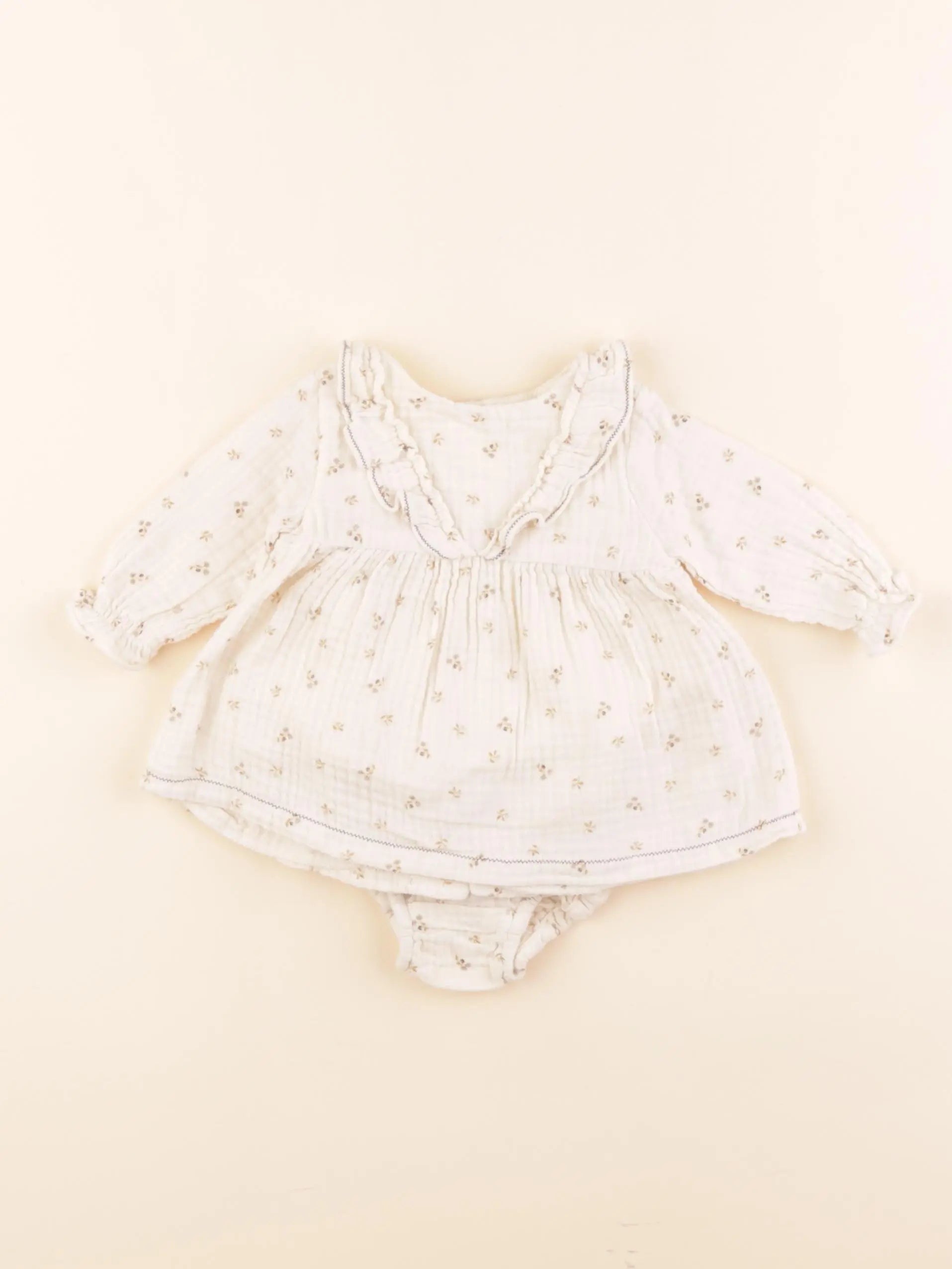 Zara - robe beige - 1/3 mois
