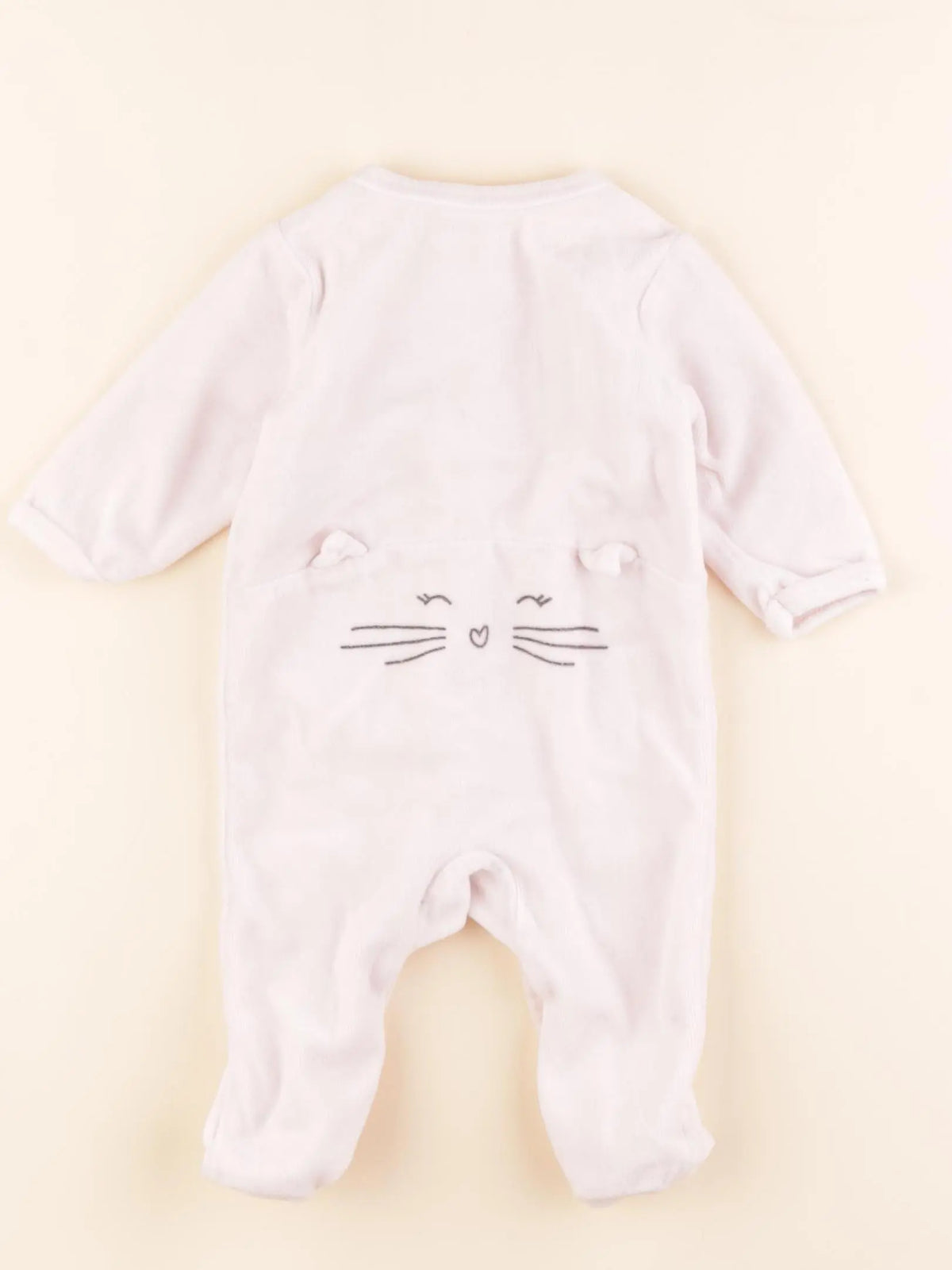 Vertbaudet - pyjama velours rose - 3 mois
