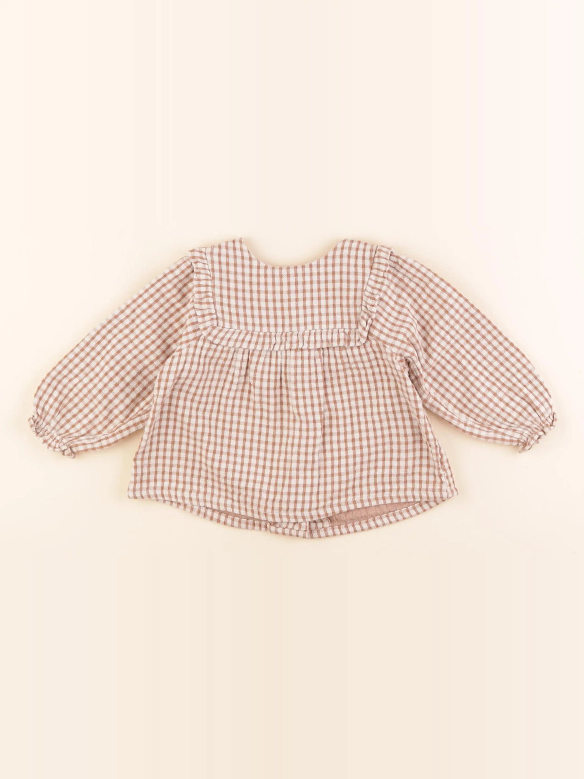 Vertbaudet - blouse marron - 12 mois