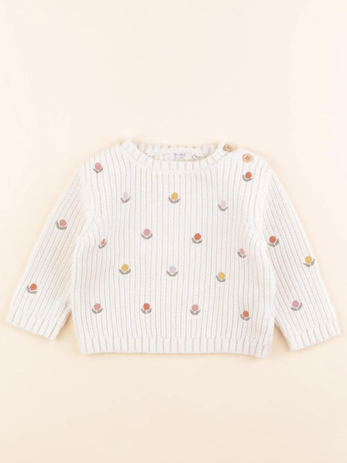 Boutchou - pull blanc - 9 mois