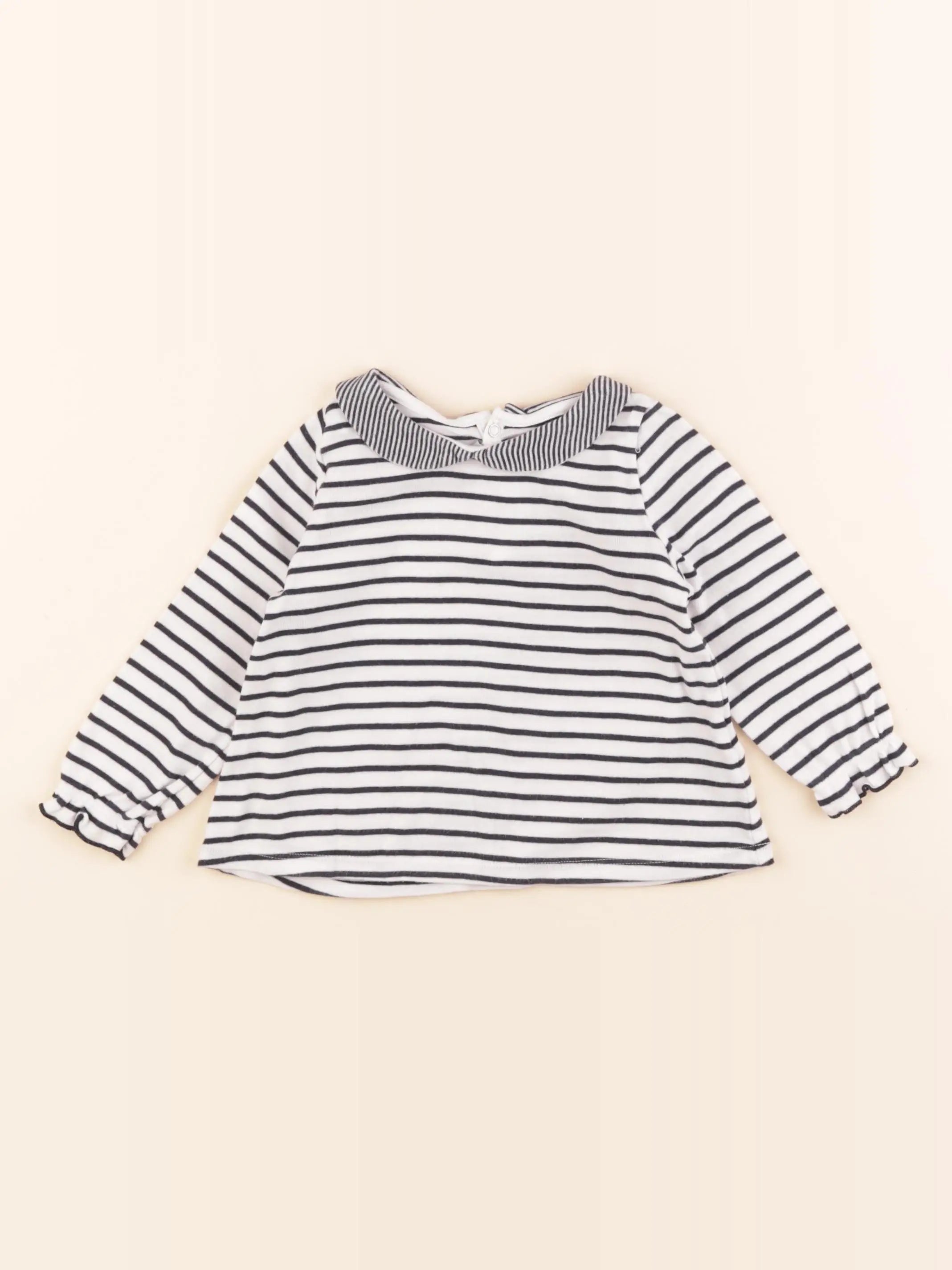 Petit Bateau - tee-shirt bleu - 24 mois