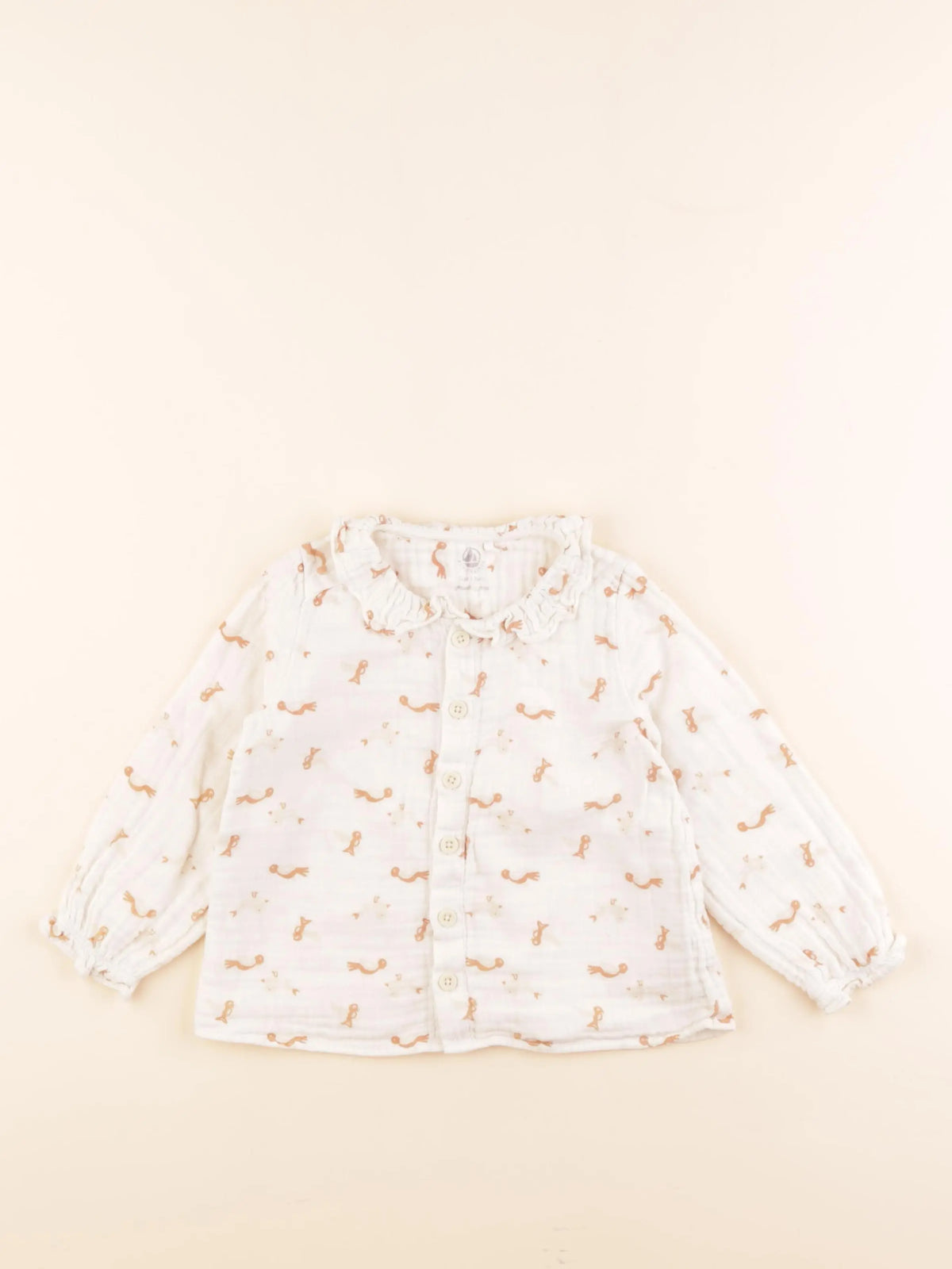 Petit Bateau - blouse beige - 36 mois