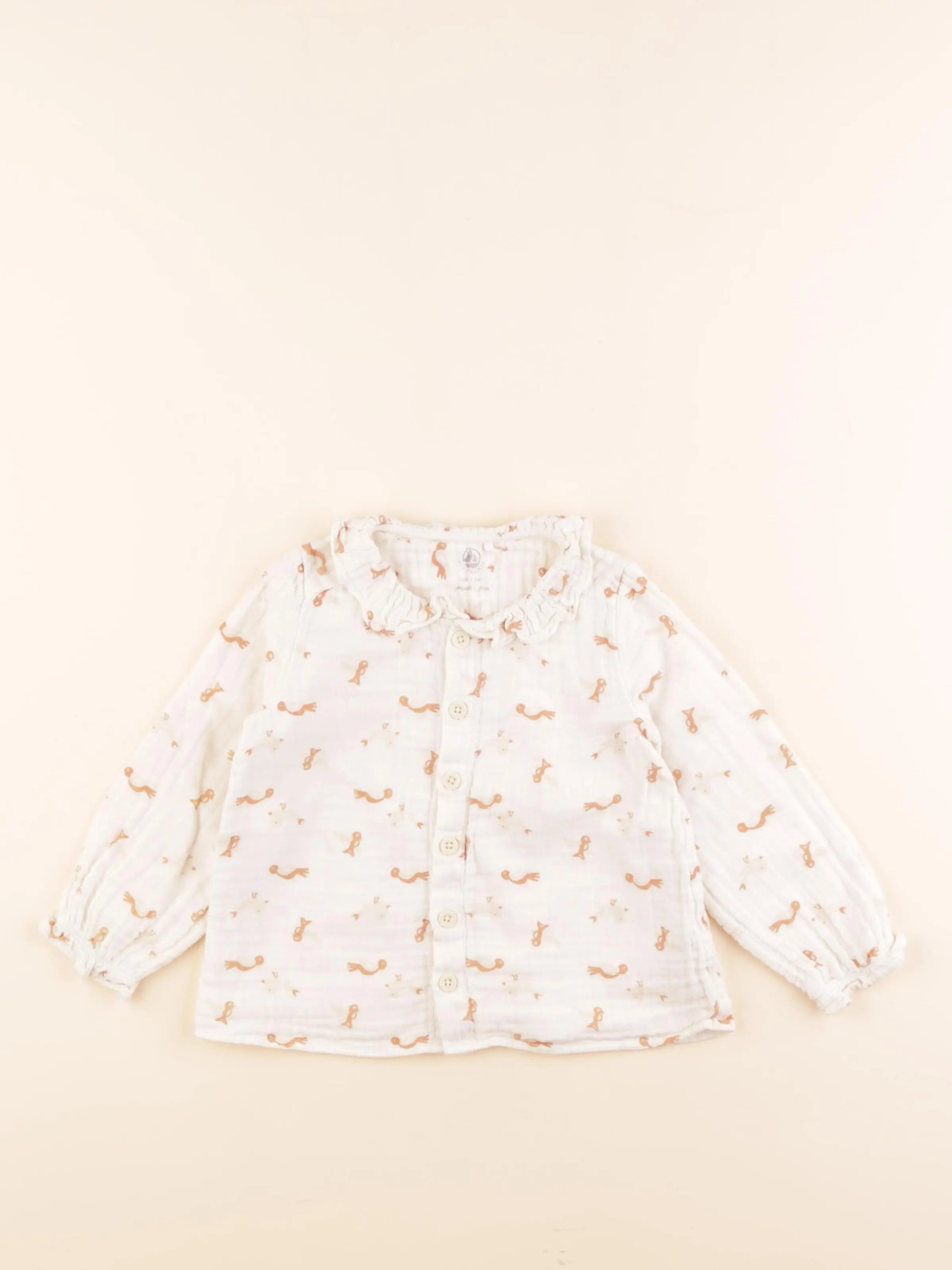 Petit Bateau - blouse beige - 36 mois