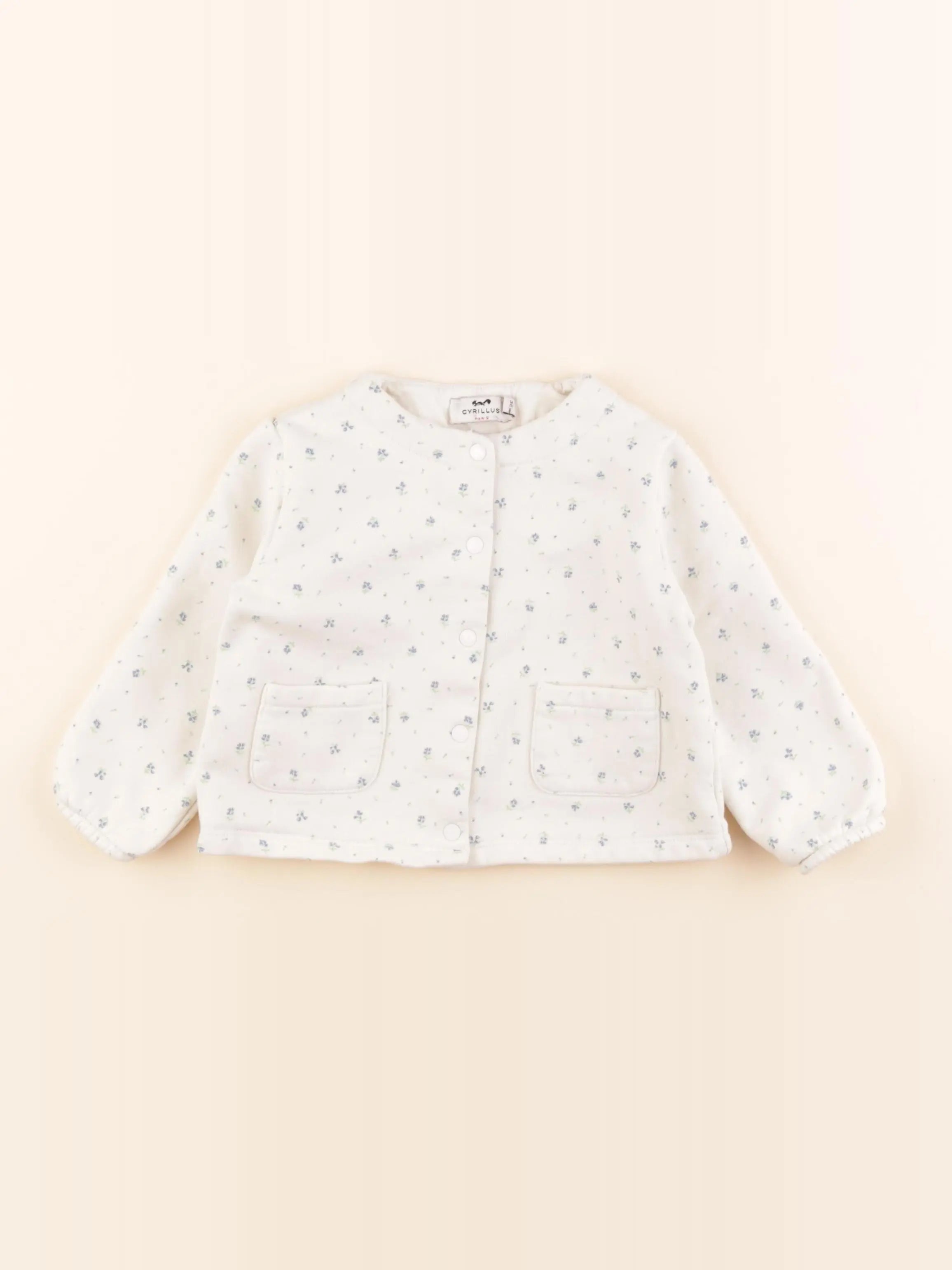 Cyrillus - sweat beige, vert - 36 mois