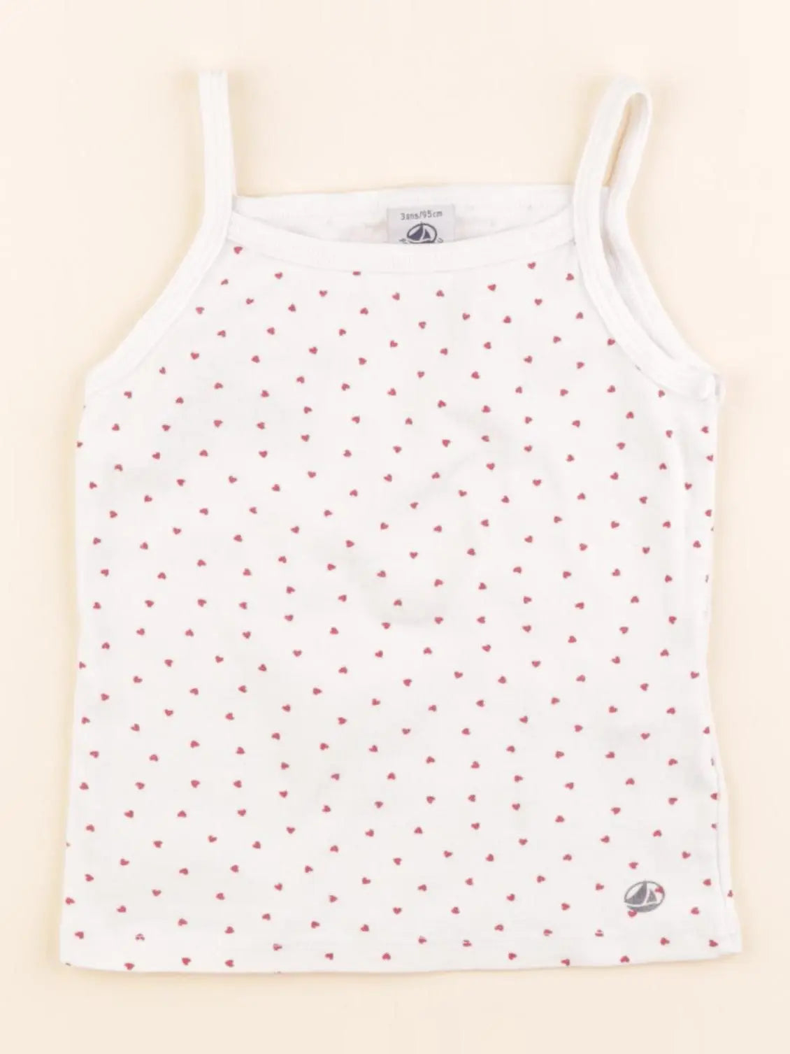 Petit Bateau - maillot de corps rouge - 3 ans