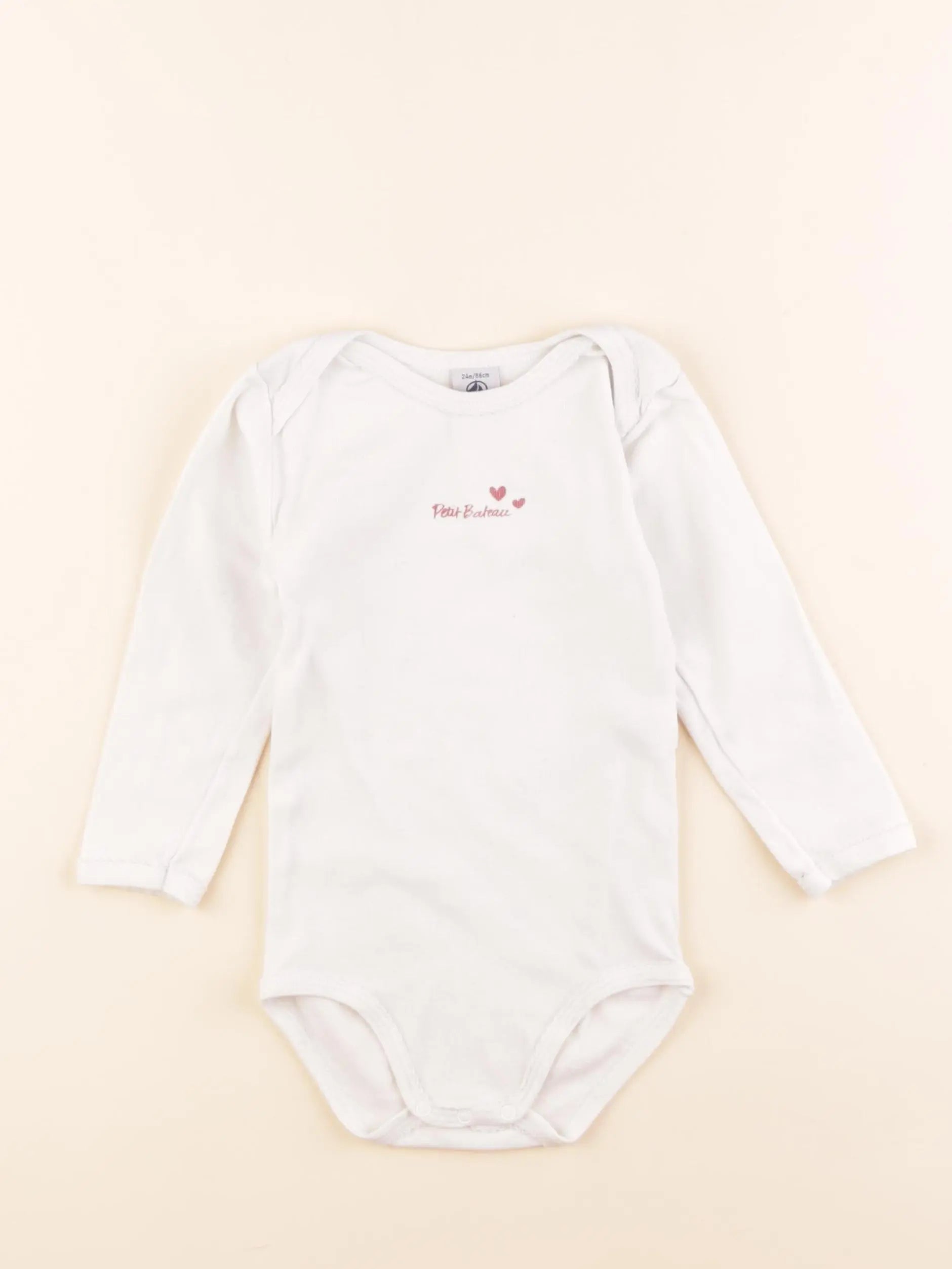 Petit Bateau - body blanc - 24 mois