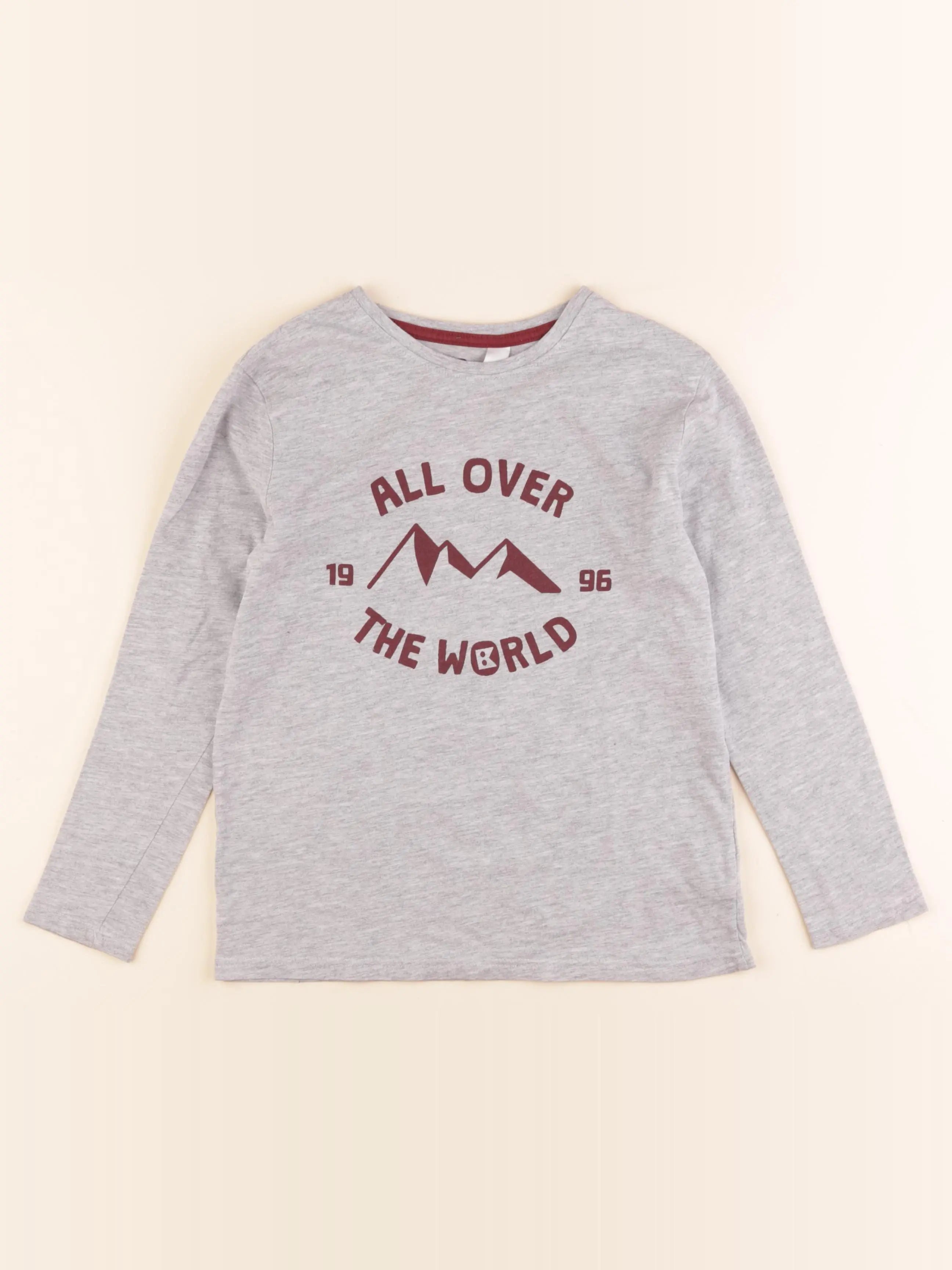 Okaidi - tee-shirt gris - 8 ans