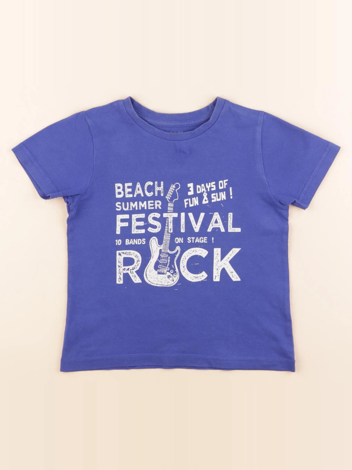 Vertbaudet - tee-shirt bleu - 5 ans