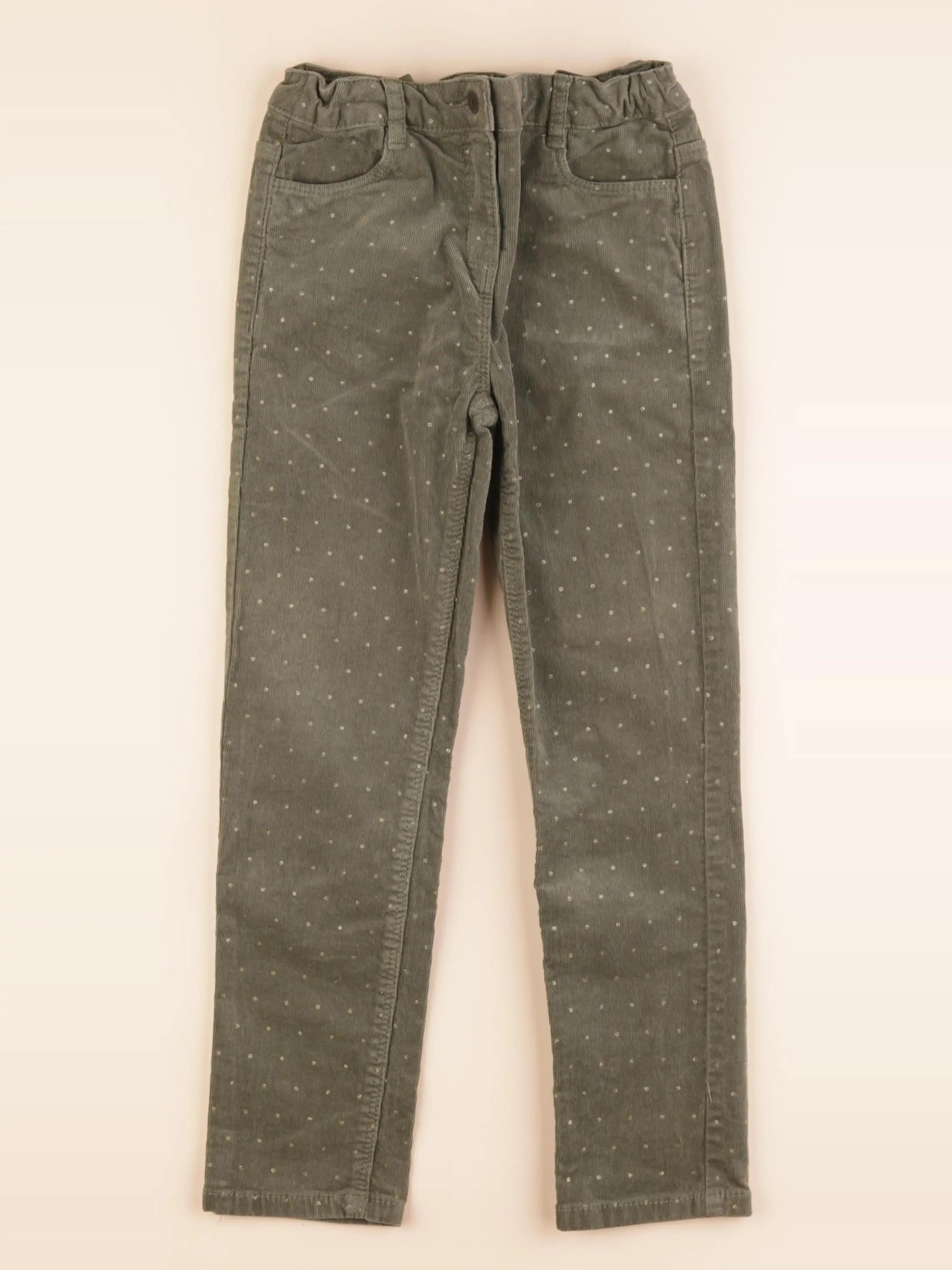 Vertbaudet - pantalon or, vert - 8 ans