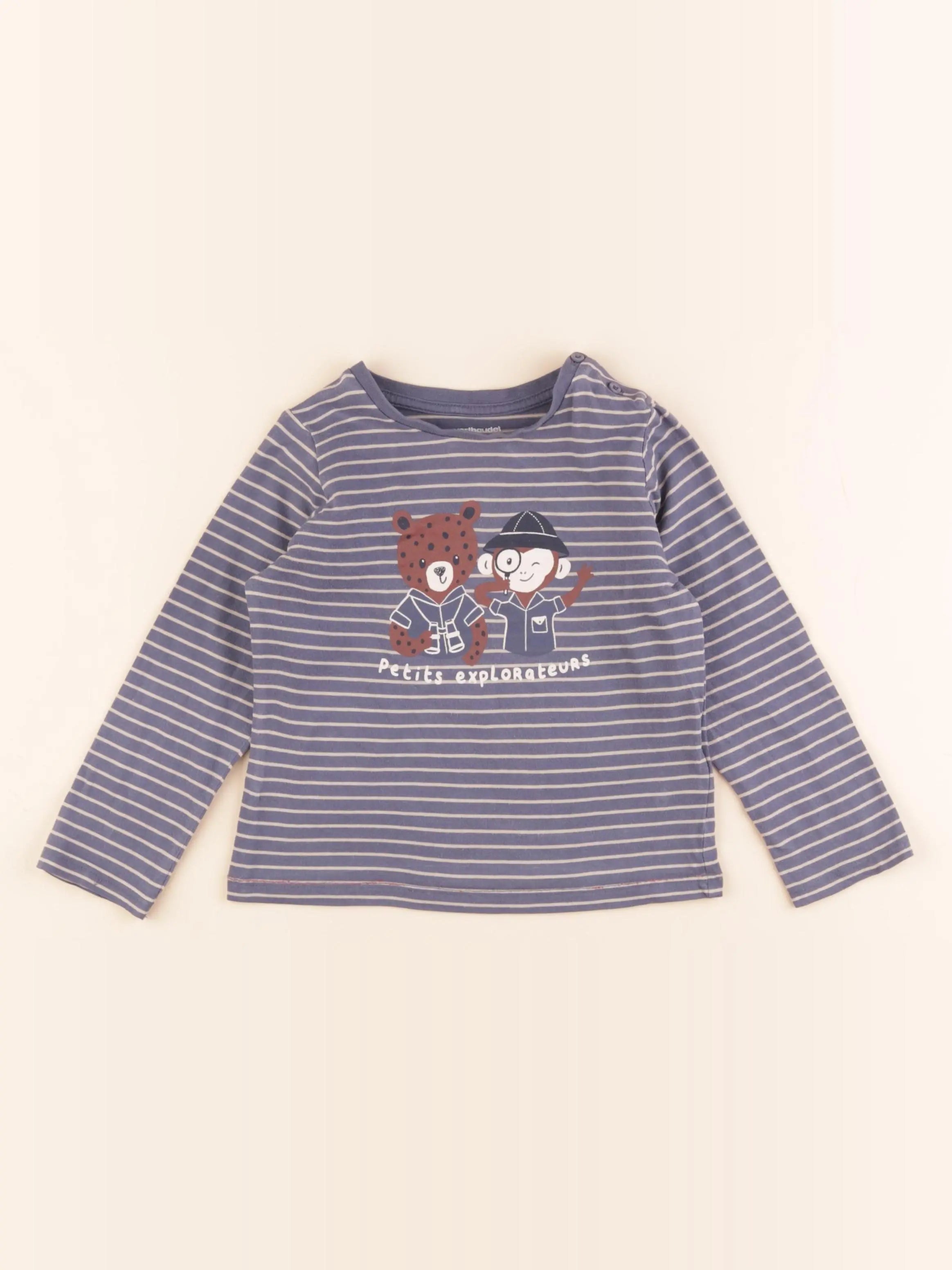 Vertbaudet - tee-shirt bleu - 36 mois