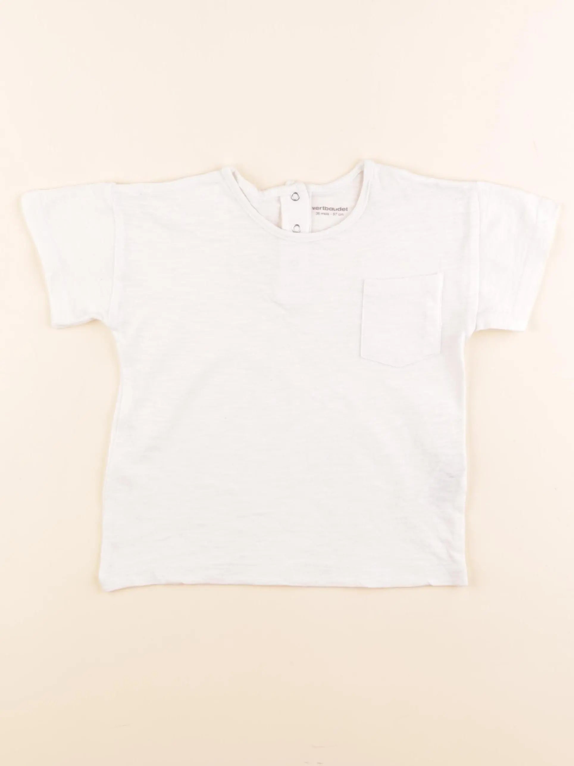 Vertbaudet - tee-shirt blanc - 36 mois