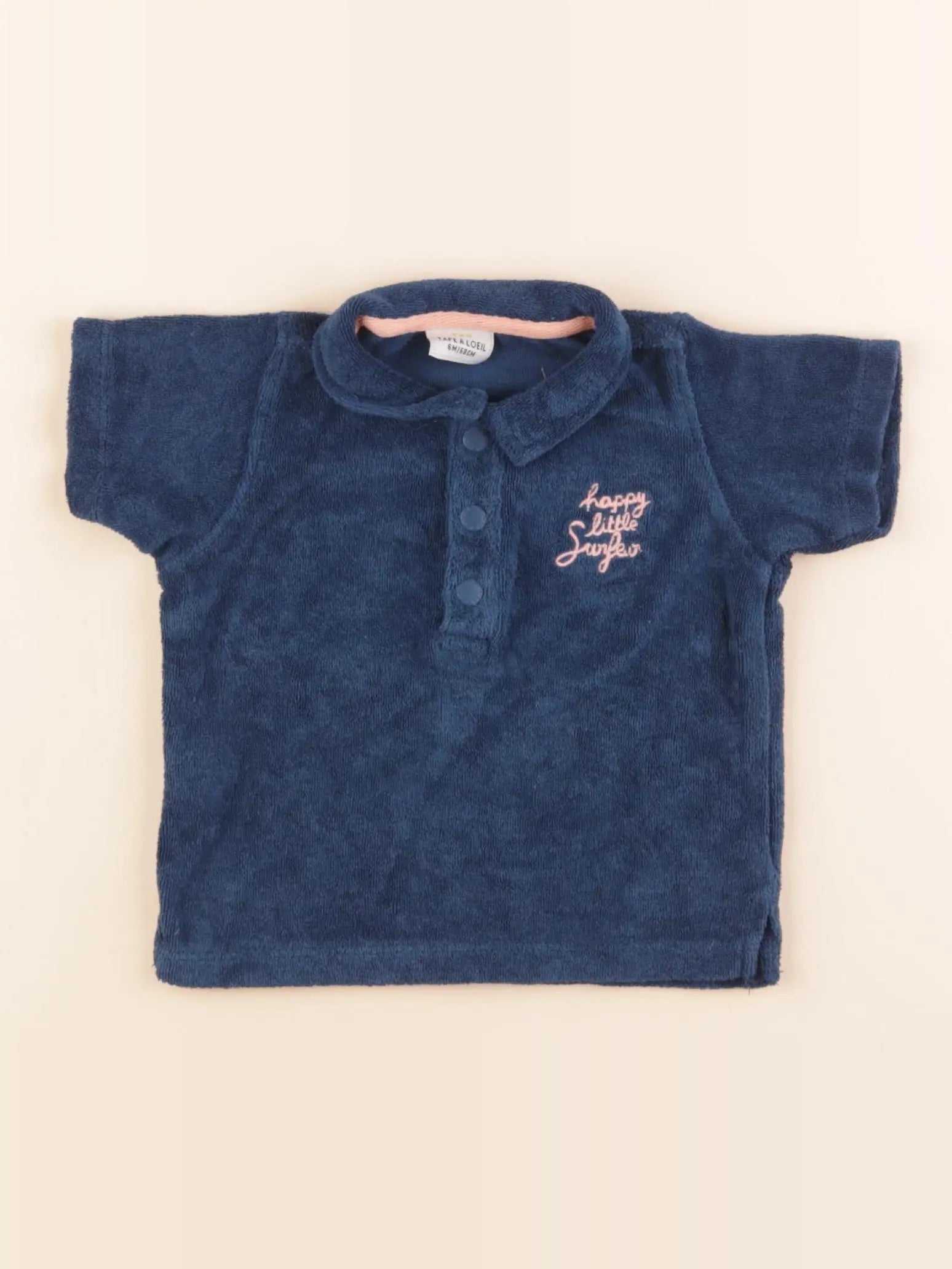 Tape à l'oeil - polo bleu - 6 mois