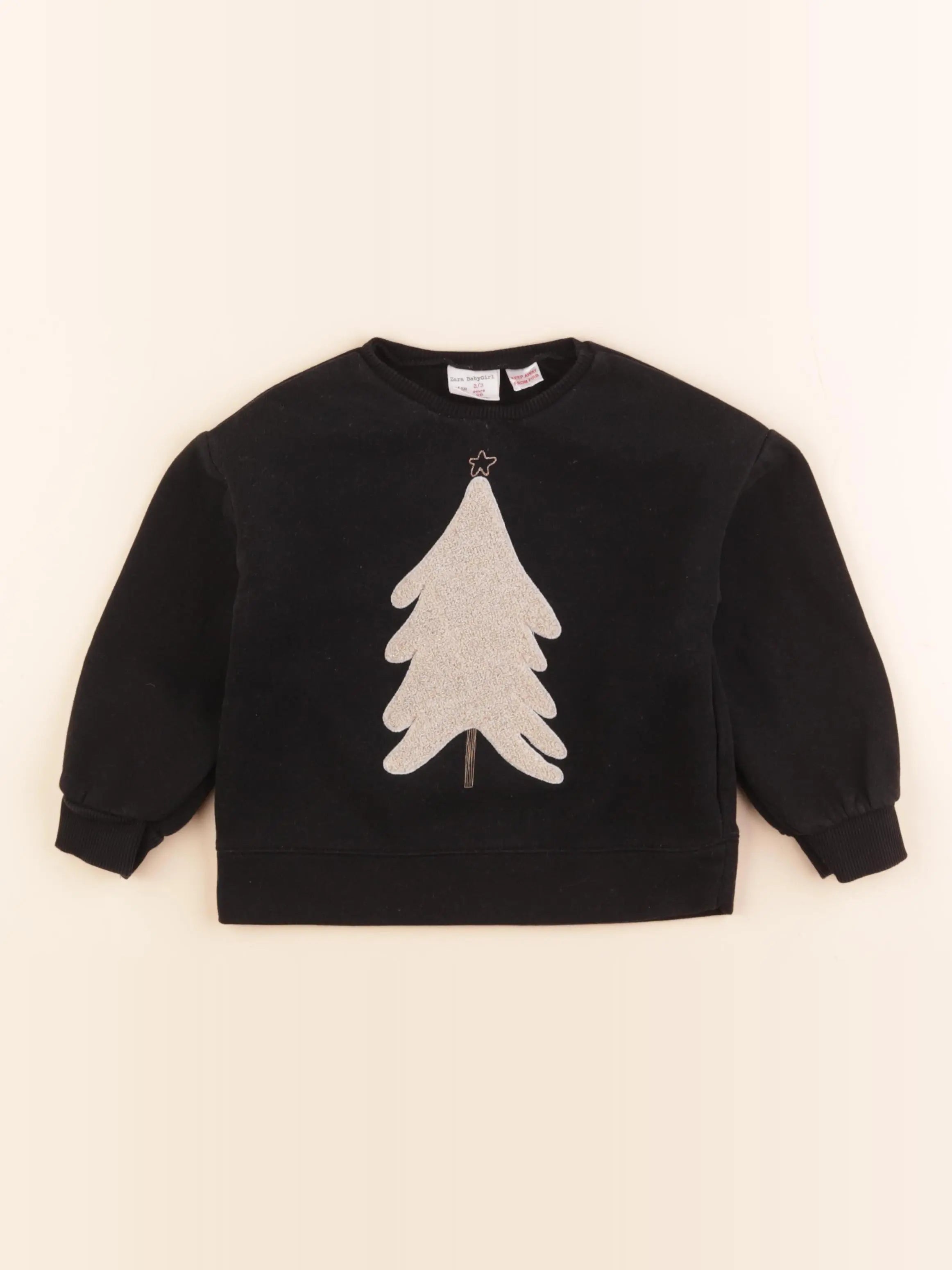 Zara - sweat or, noir - 2/3 ans