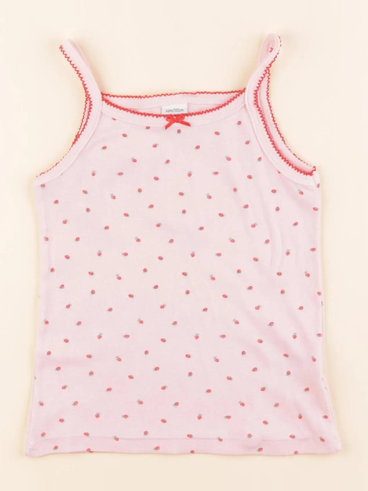 Petit Bateau - maillot de corps rose - 4 ans