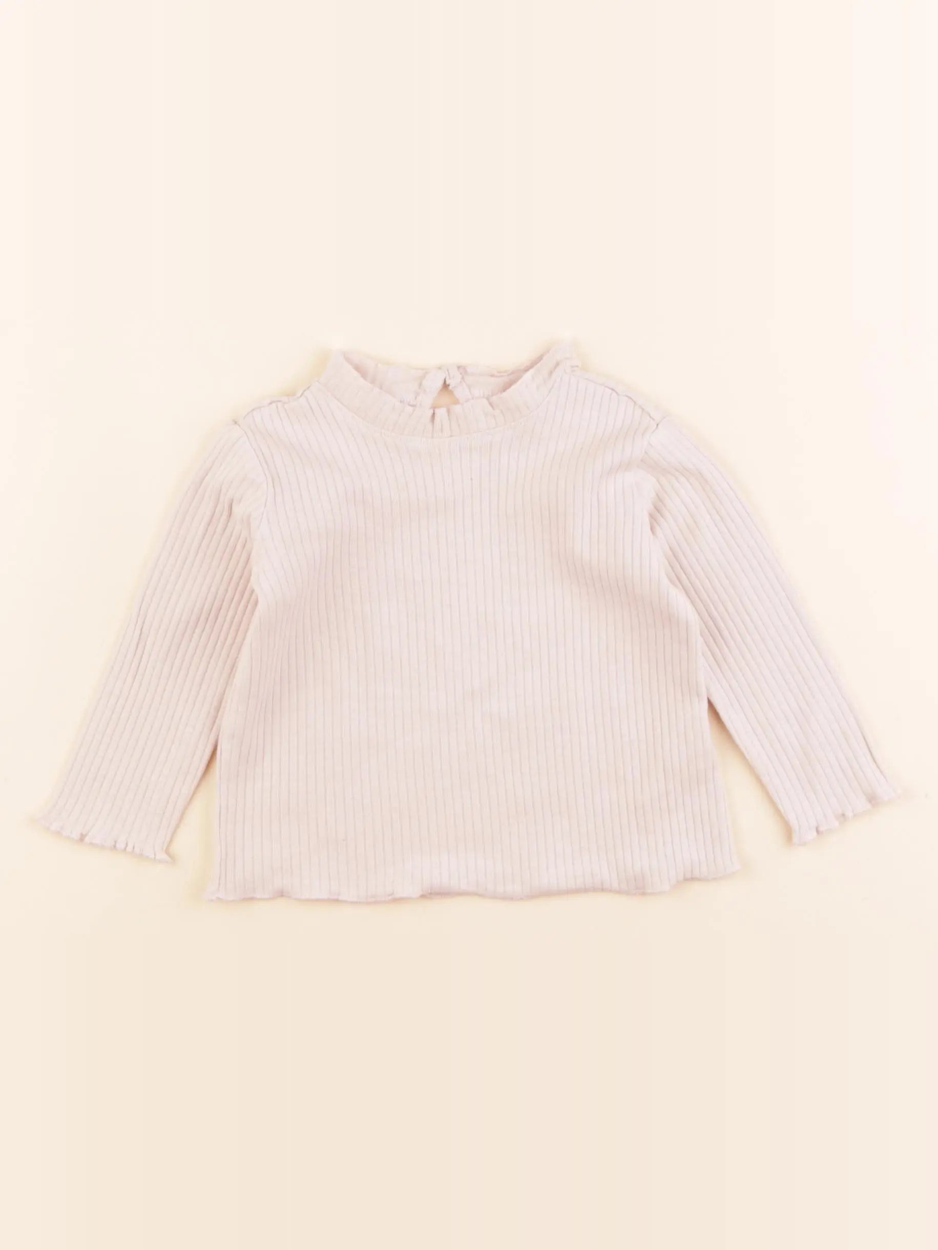 H&M - sous-pull rose - 4/6 mois