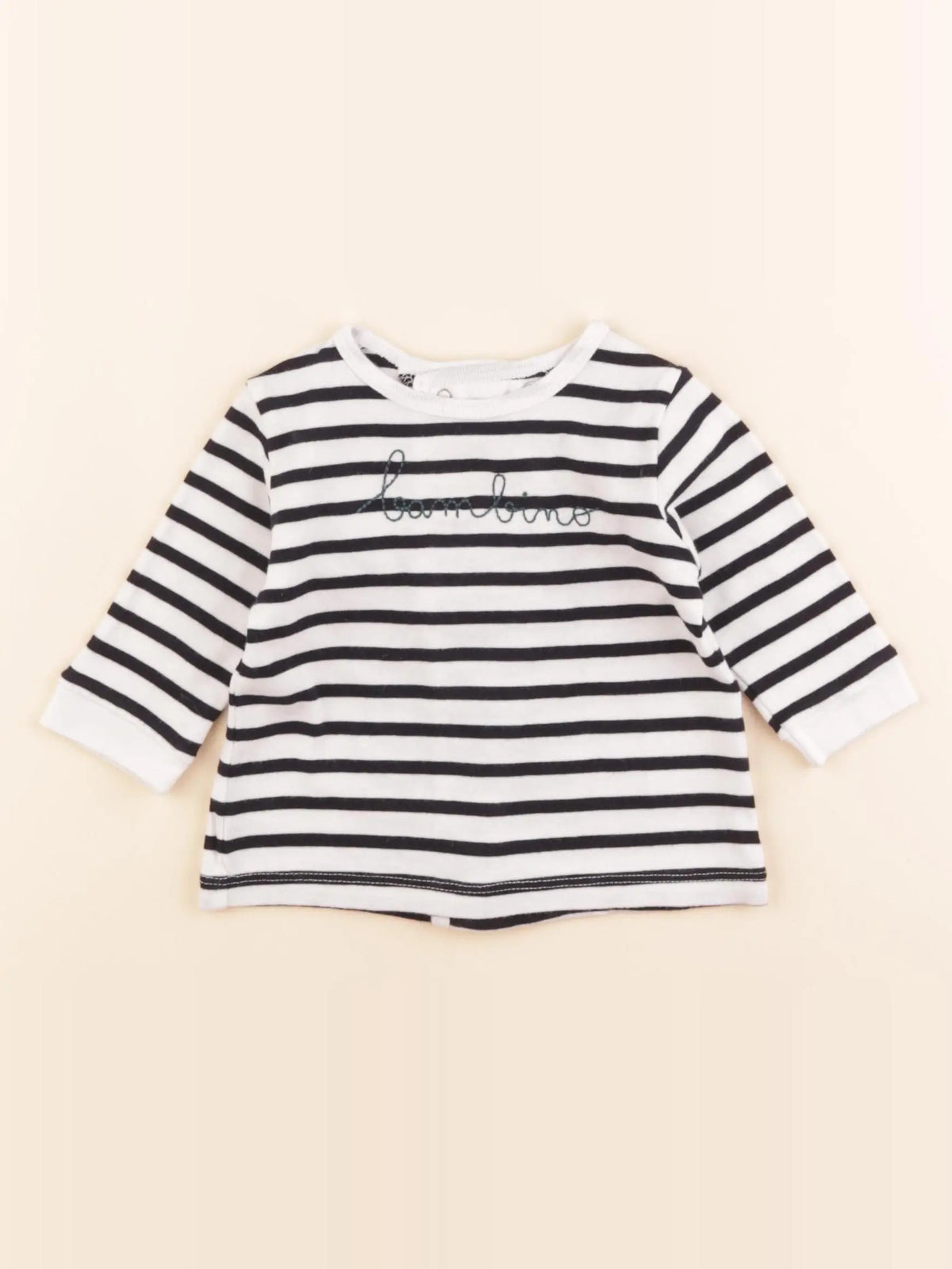 Boutchou - tee-shirt blanc, bleu - 6 mois