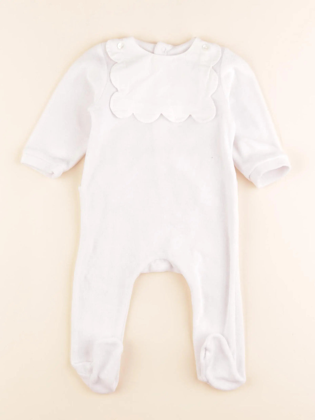 Jacadi - pyjama velours blanc - 6 mois