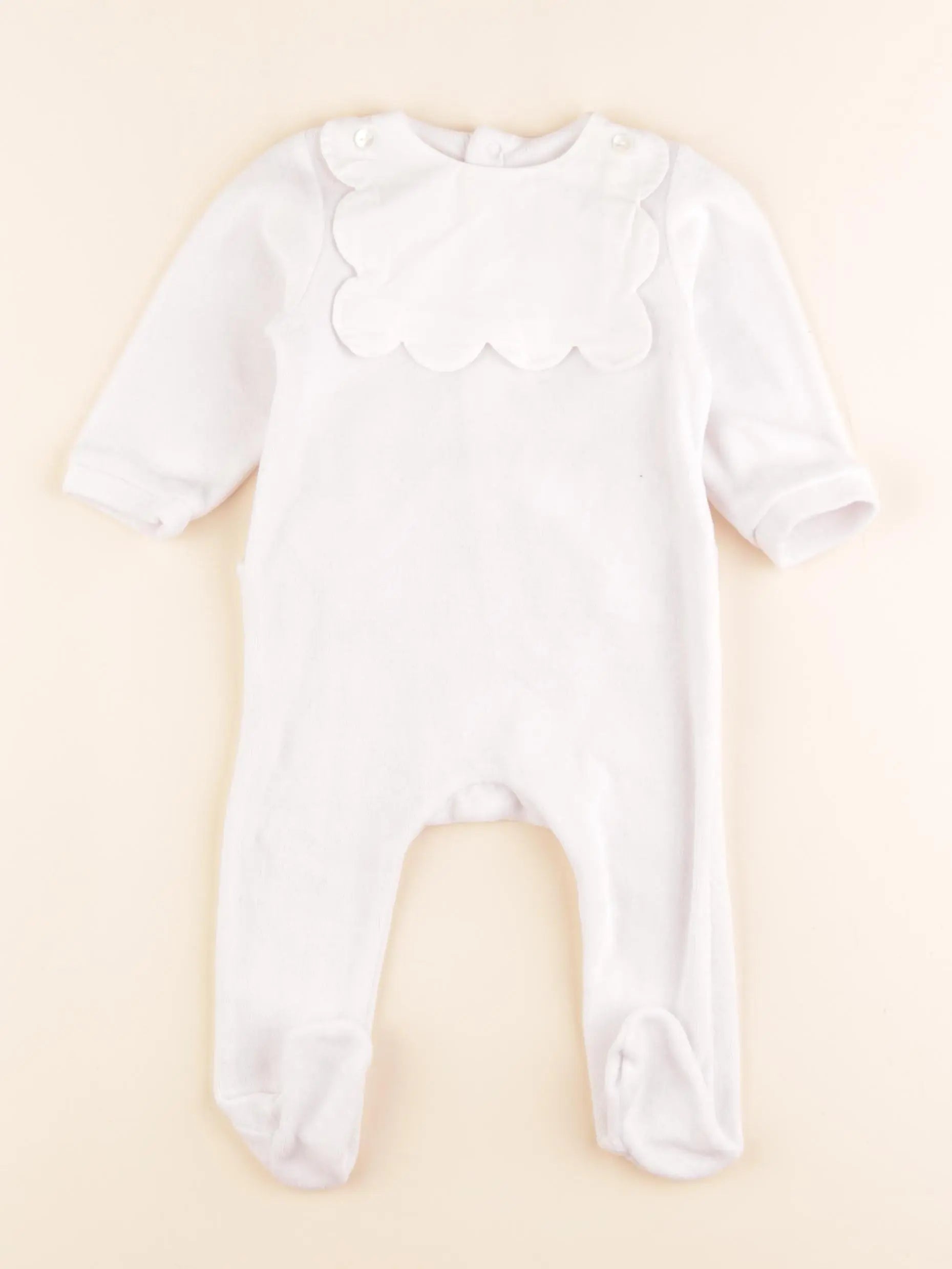 Jacadi - pyjama velours blanc - 6 mois