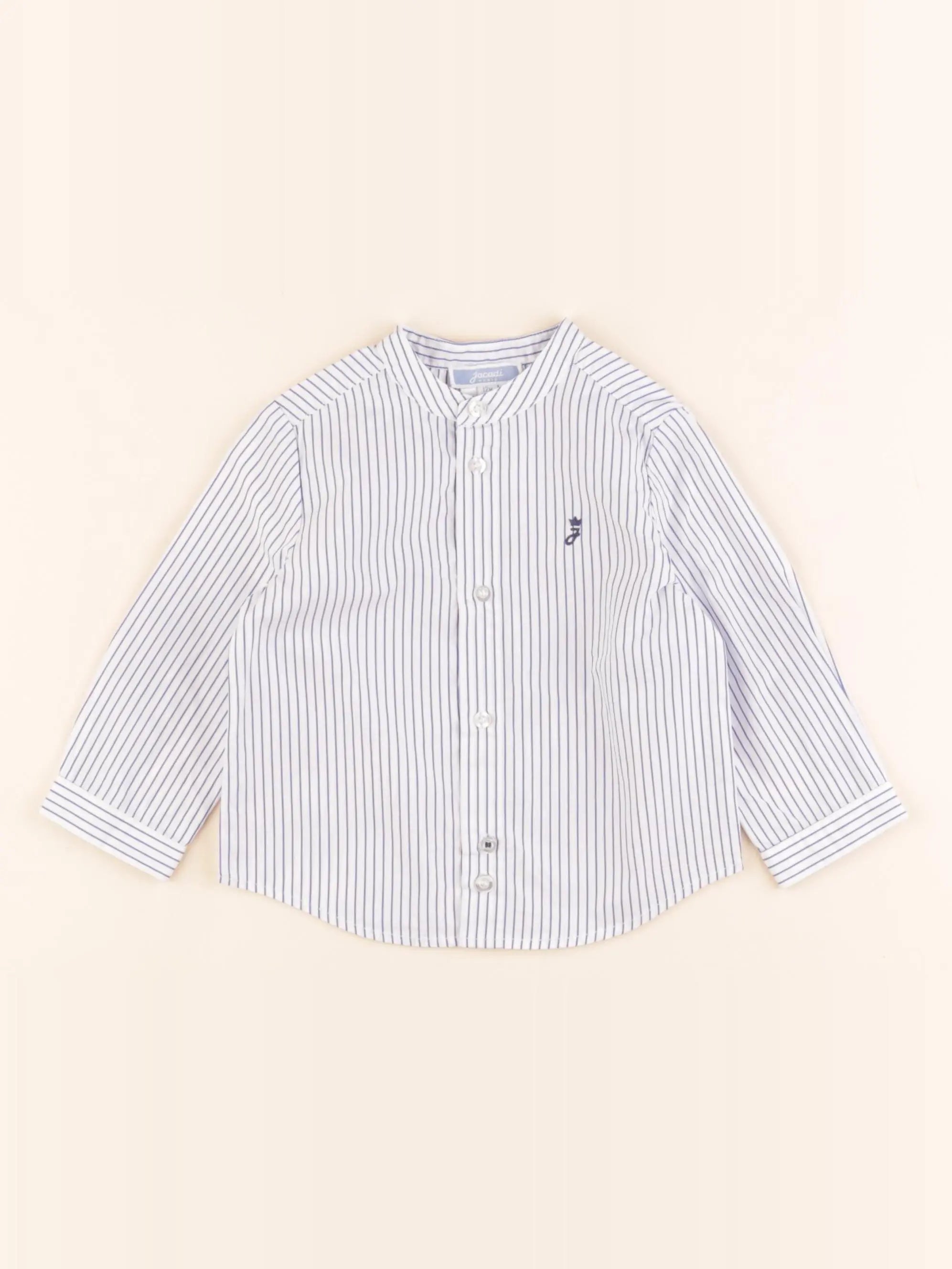 Jacadi - chemise bleu, blanc - 12 mois