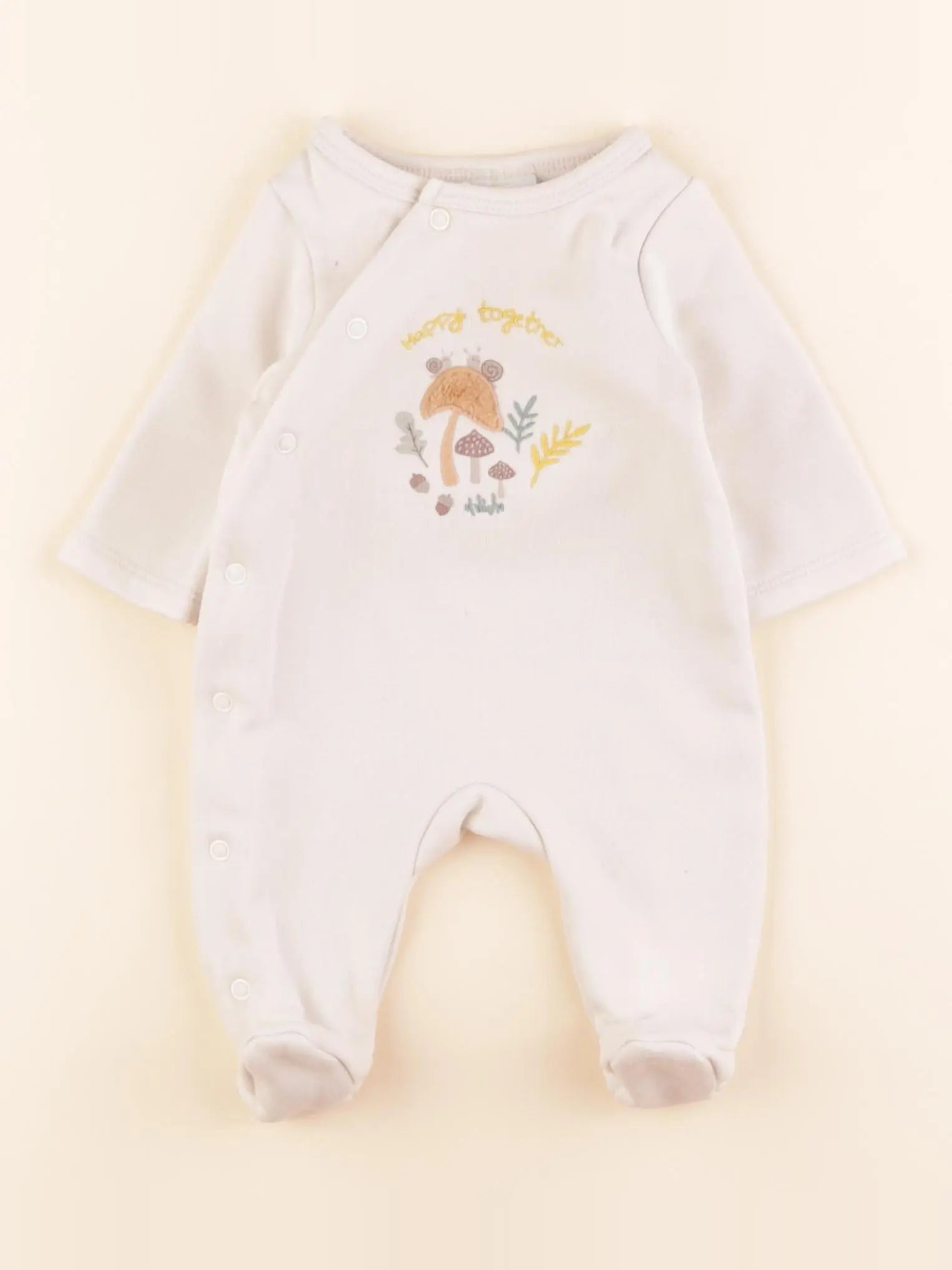 Tape à l'oeil - pyjama coton beige - 1 mois