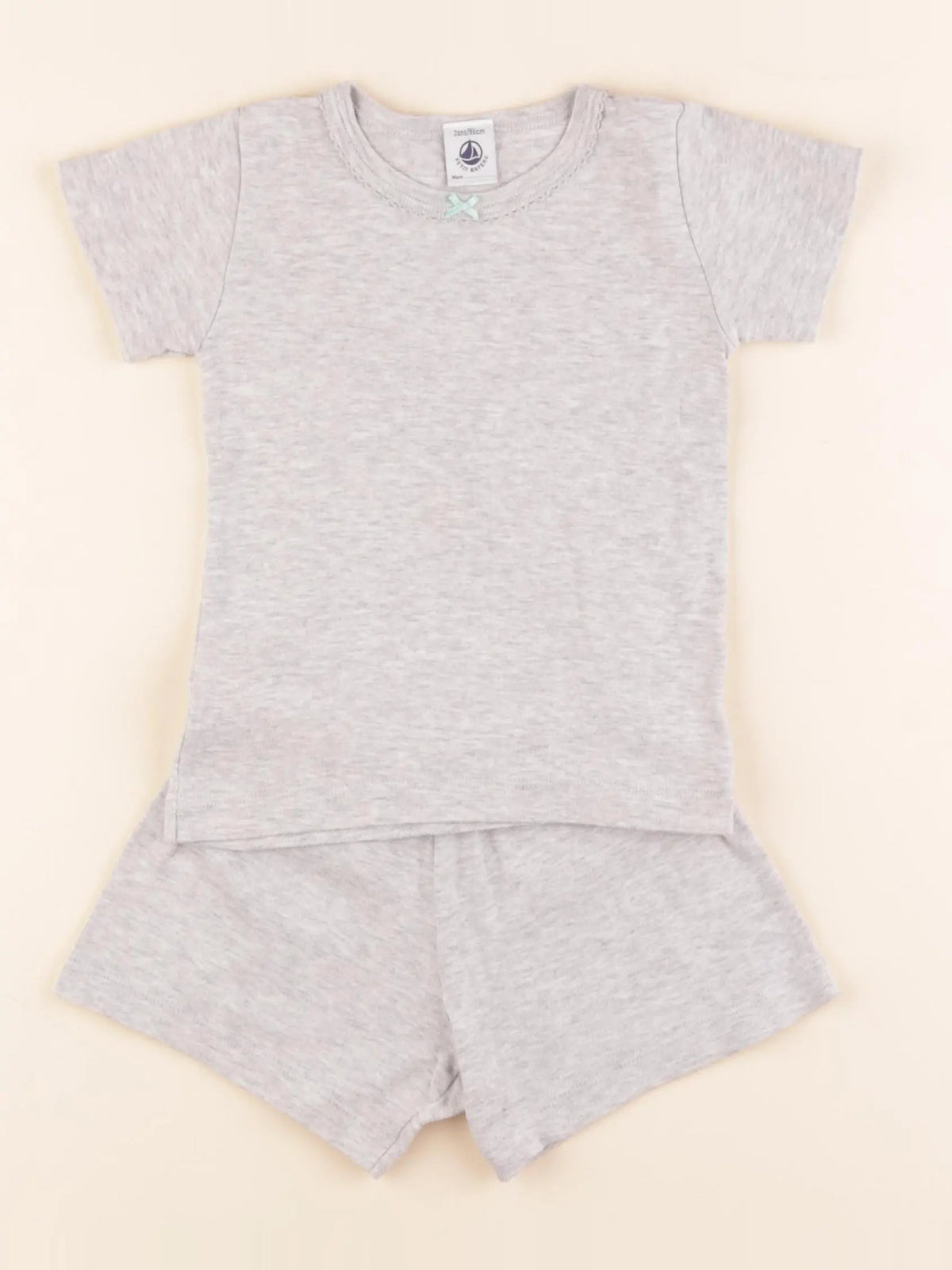 Petit Bateau - pyjama coton gris - 2 ans