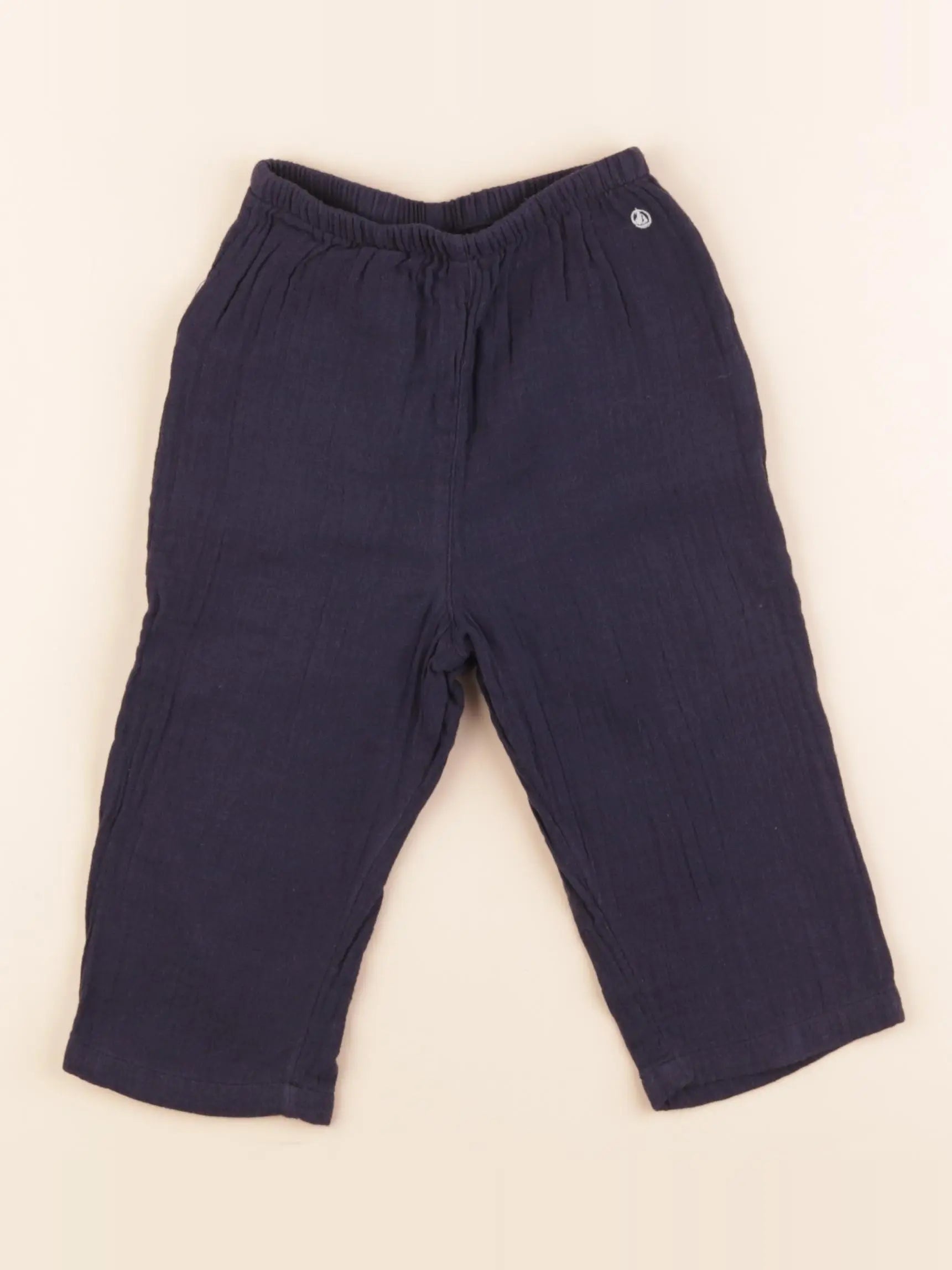 Petit Bateau - pantalon bleu - 18 mois