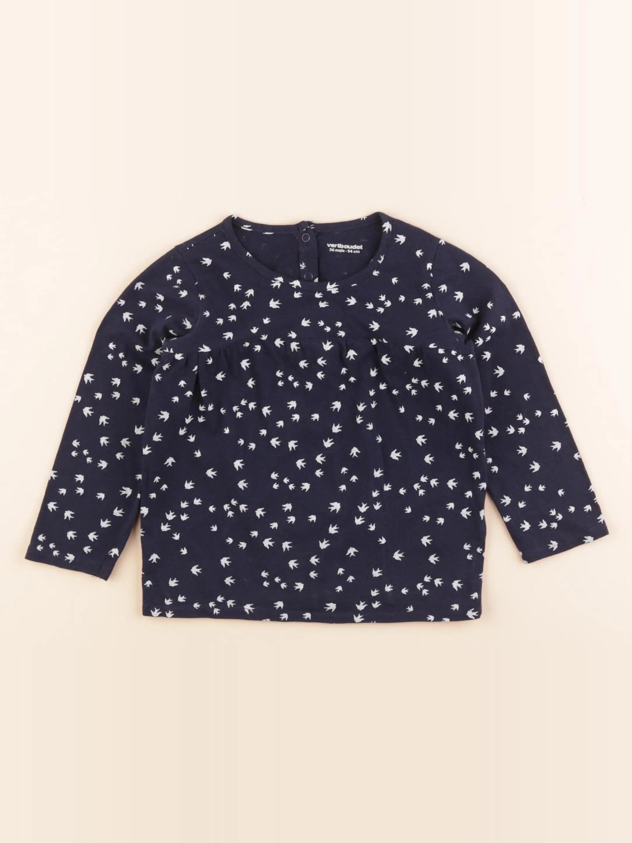 Vertbaudet - tee-shirt bleu - 36 mois